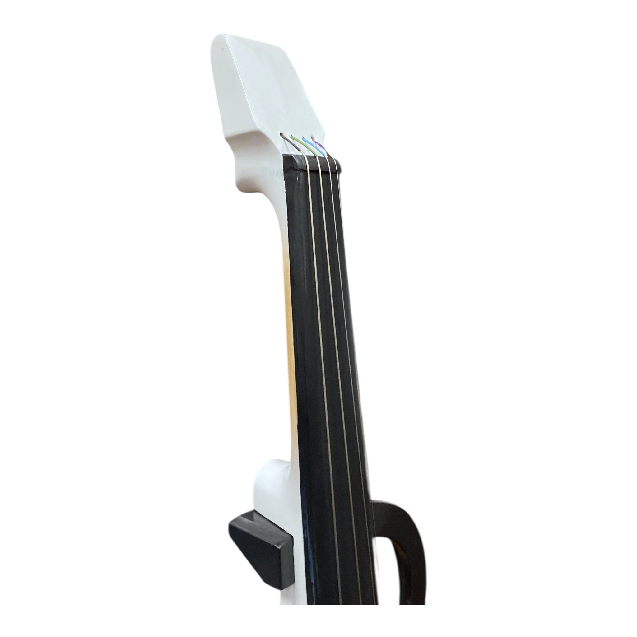 Symphony EVHL01WH Headless Catalpa ABS Electric Violin Outfit in White Gloss w/ Built-In EQ