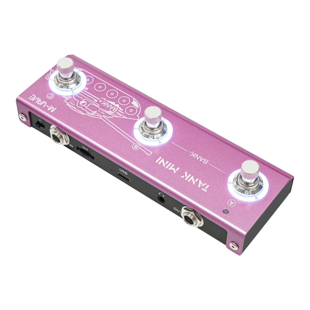 M-VAVE TANKMINI Portable Electric Guitar & Bass Muilt-Effects Processor w/ Amp Modelling & IR Simulation