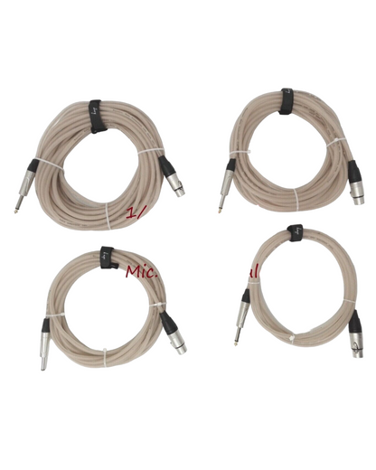 Haze Instrument Mic Cable XLR Plug, 3 Way, 6.35mm (1/4") Stereo Jack Plug TJ134