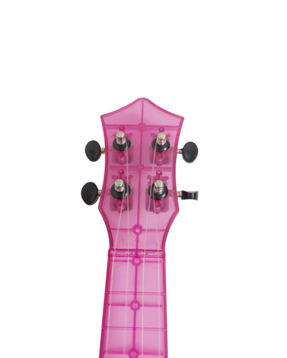 OEM Transparent 15-Fret Soprano Ukulele - Blue/Clear/Pink UK11