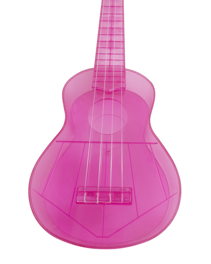 OEM Transparent 15-Fret Soprano Ukulele - Blue/Clear/Pink UK11