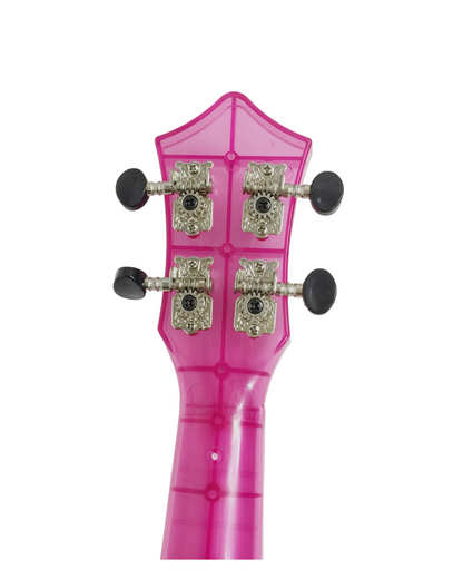 OEM Transparent 15-Fret Soprano Ukulele - Blue/Clear/Pink UK11