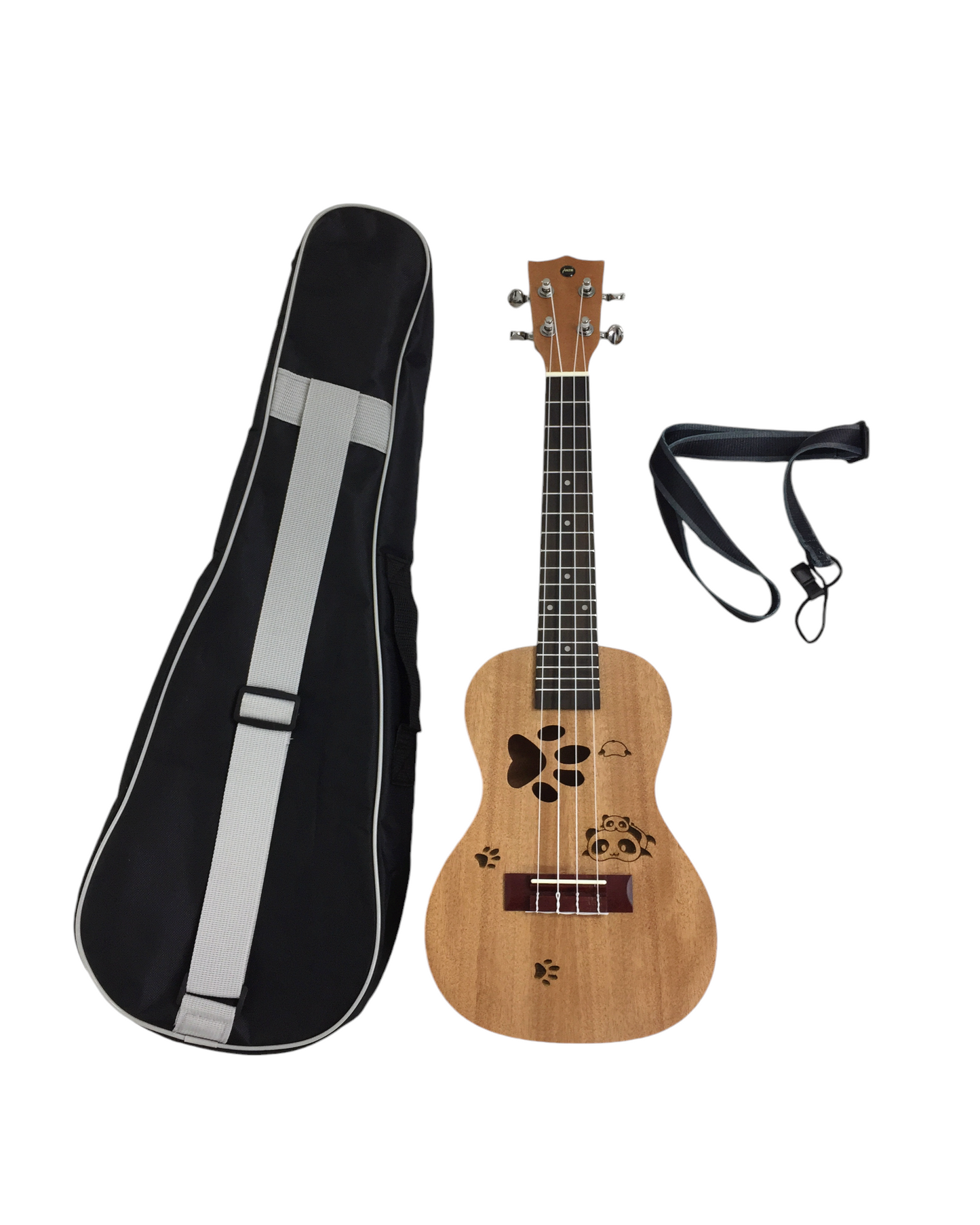 Haze UK231P All-Mahogany Concert Ukulele + Free Padded Bag, Hook Strap, Pick