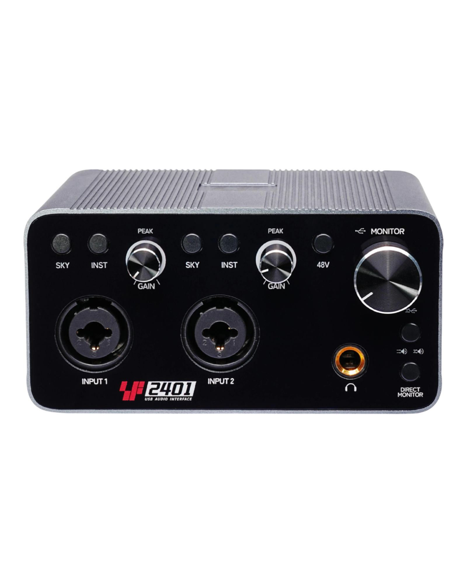 Simplefly Digital Dual-Channel 24bit/192kHz AD/DA Converter USB-C Audio Interface w/ 48V Phantom Power Supply & Pre-Amp -  SF2401