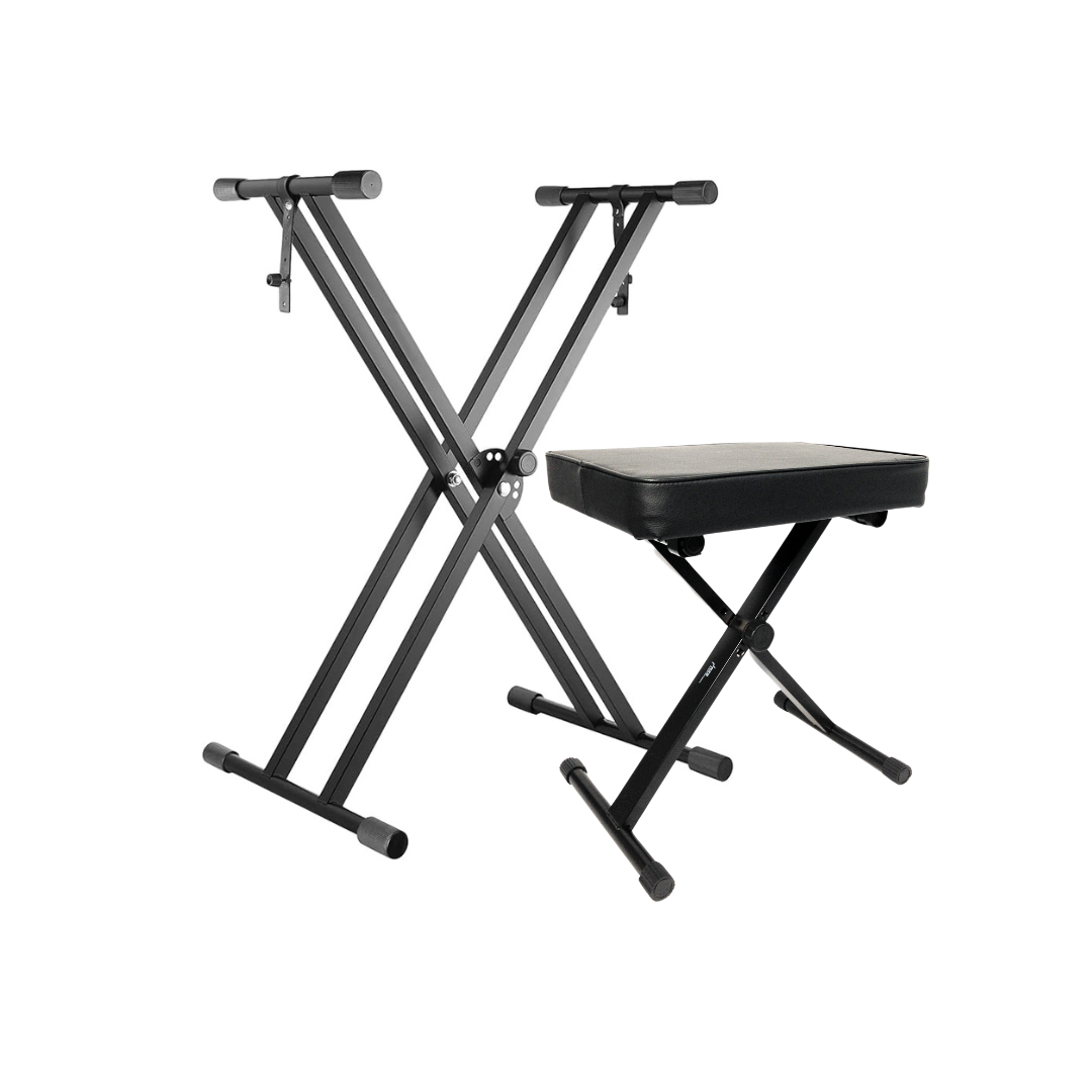 Professional Height Adjustable Folding X Type Double-Braced Keyboard Stand HJKBX3