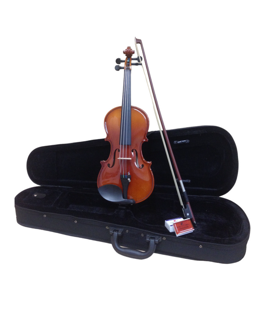 Kapok V005 1/4 Size Violin + Foam Case, Chin Rest, Bow, Rosin & String Adjust