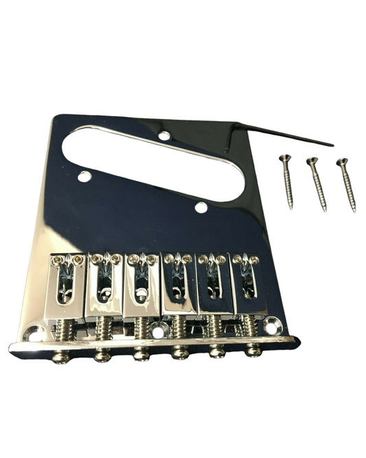 YBTL03 Chrome Telecaster Electric Guitar Bridge, Thru, Body+Screws, Wrench