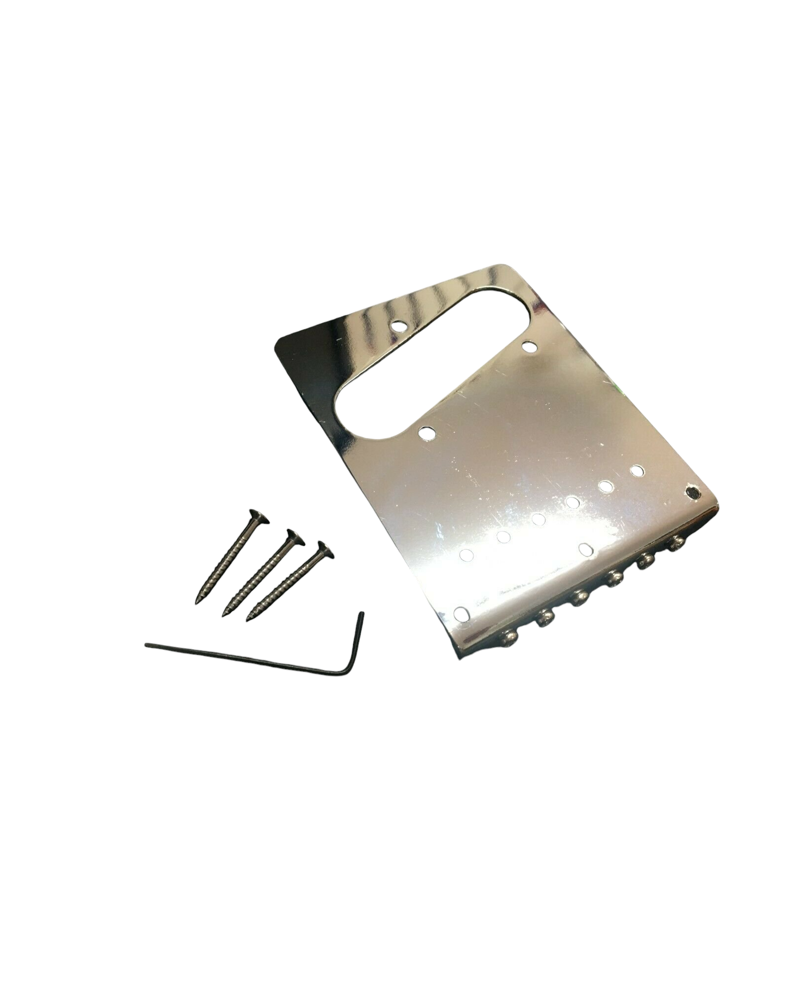 YBTL03 Chrome Telecaster Electric Guitar Bridge, Thru, Body+Screws, Wrench
