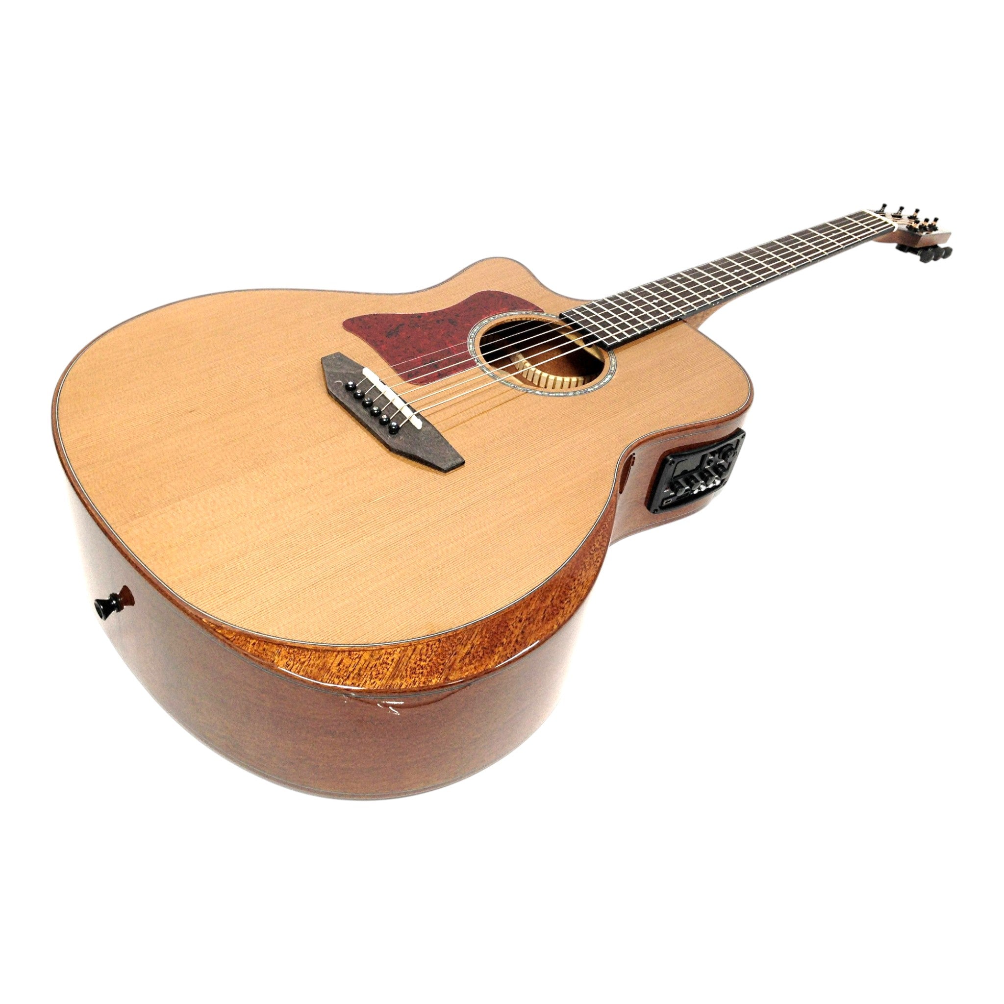 Caraya A2016CEQARCEDARLH Left-Handed Solid Canada Cedar Jumbo Acoustic Guitar - Natural
