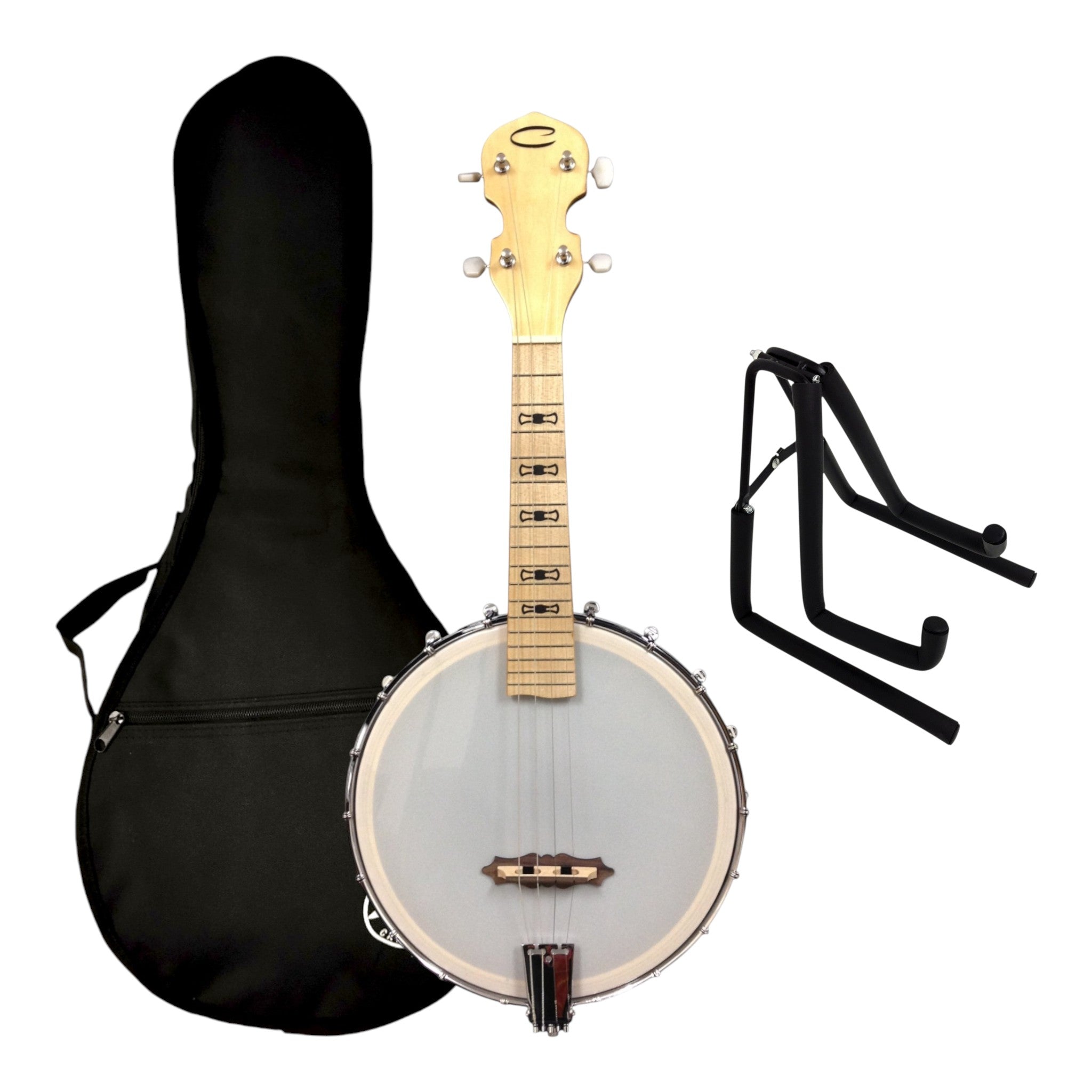 Caraya 17 Fret Tenor Banjolele Natural BJ24 + Stand