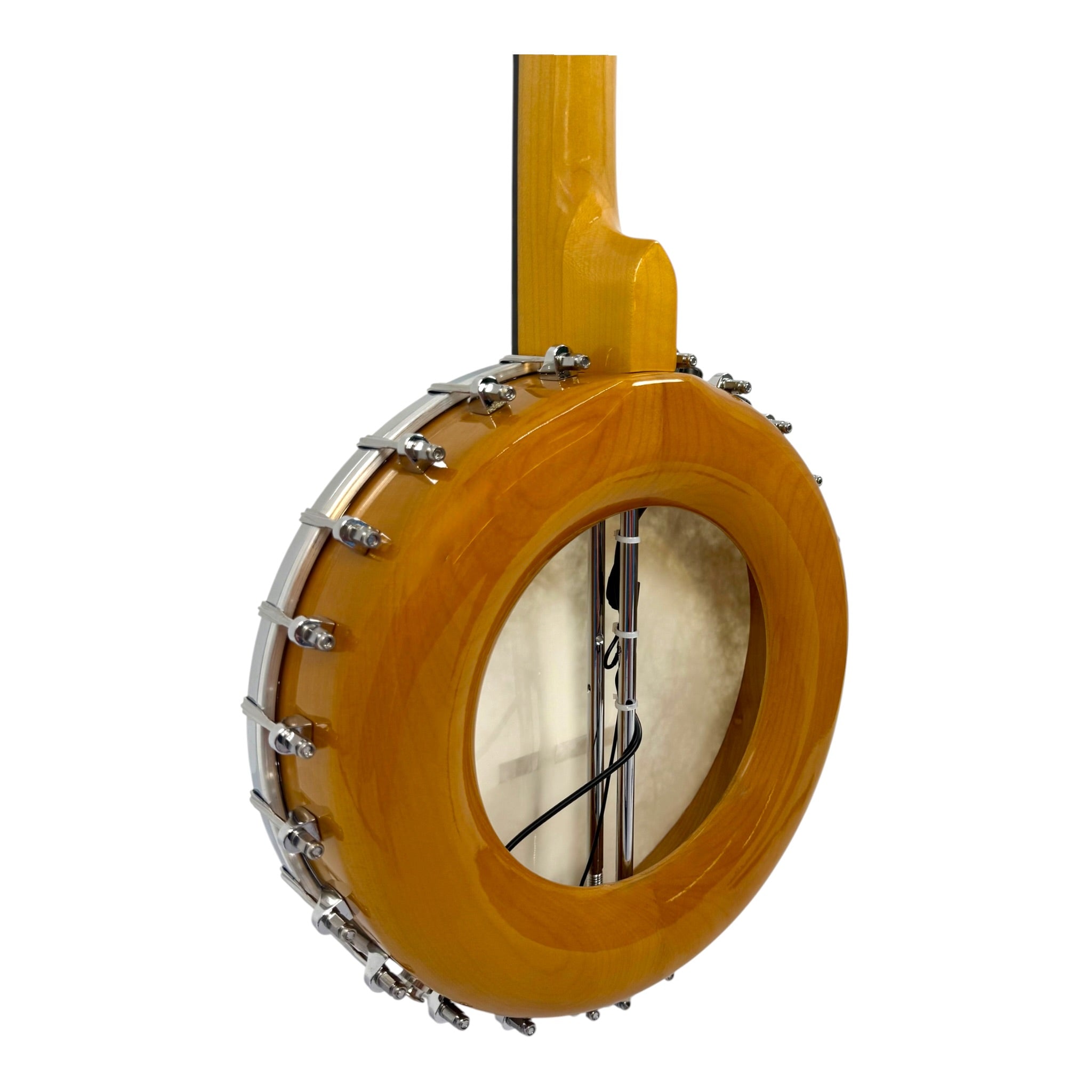 Caraya BJ70E "ElectroGrass" 5-String Maple Open-Back Banjo w/ Partial Internal Resonator & Piezo Bridge Pickup