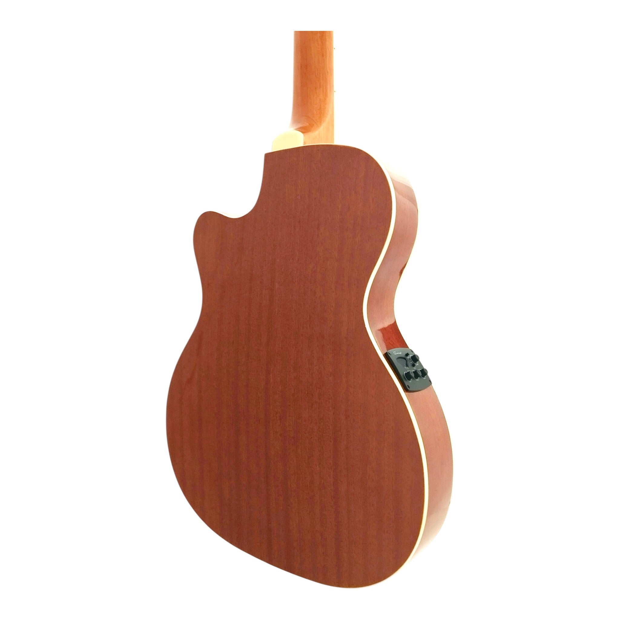 Caraya Spruce Thin-Body Cutaway Built-In Pickup/Tuner Classical Guitar - Sunburst C551BCEQBS