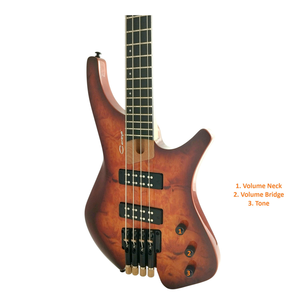 Embrace the Modern and Elevate Your Sound with This Headless Electric Bass CARAYAB4 - Trail Blazer