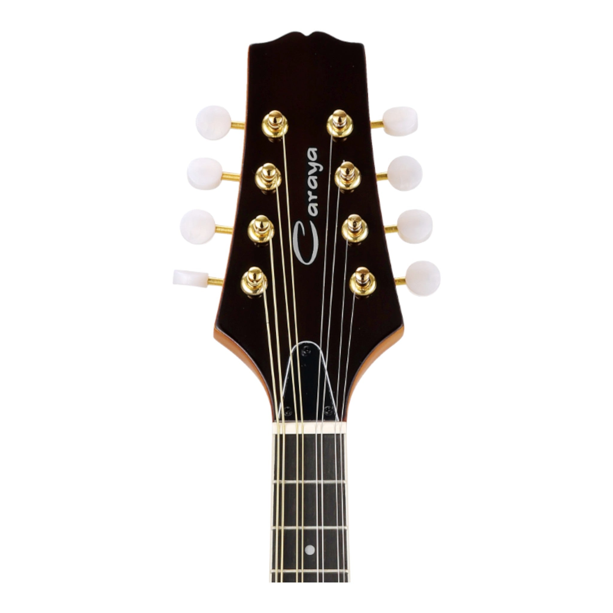 Caraya Solid Okoume Paulownia "Modern Twist" Mandolin in Sunburst w/ Bevelled Edges & Gold Hardware - DMA40