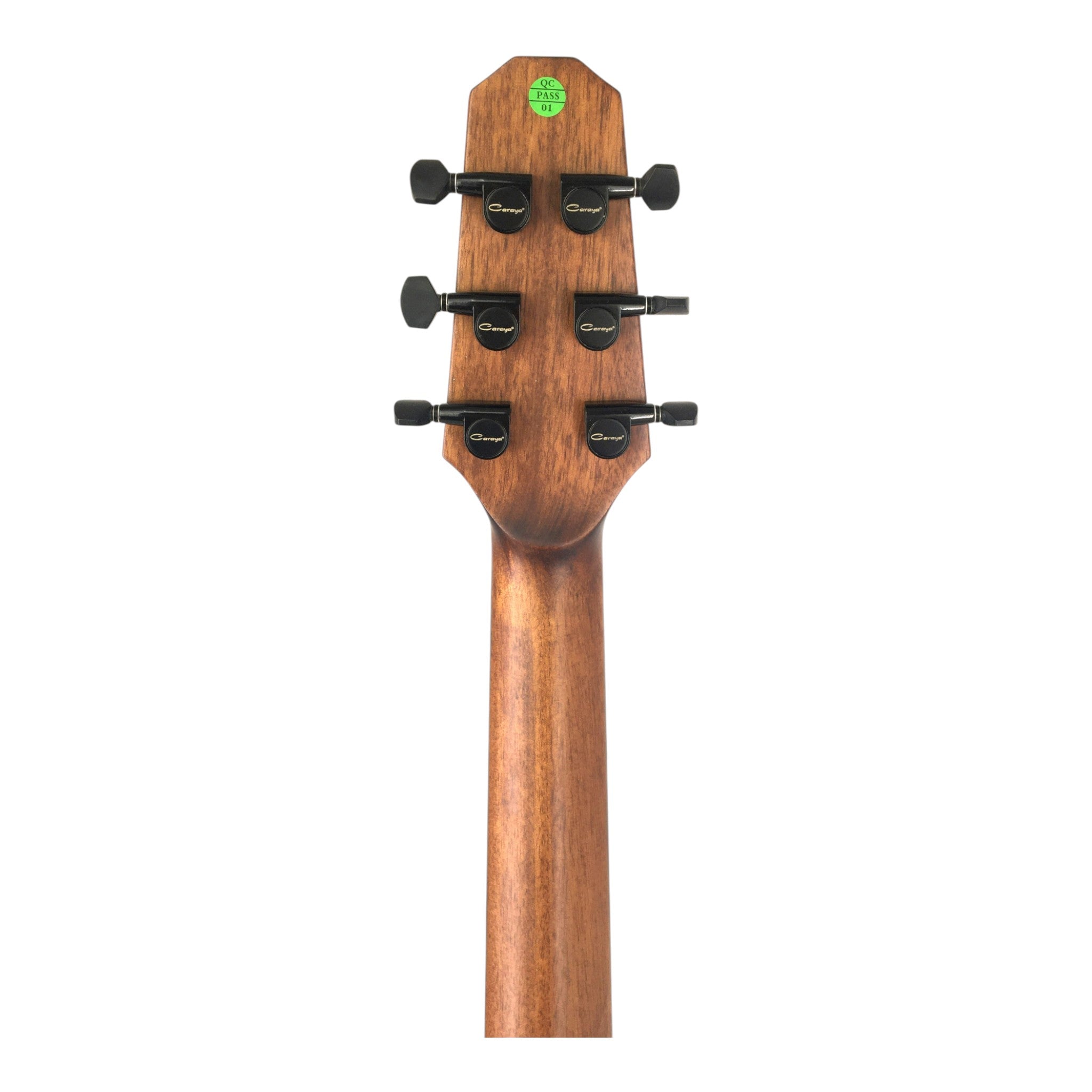 Caraya P301210SEQ 3/4 Traveller Solid Spruce Built-In Pickups/Tuner Acoustic Guitar - Natural