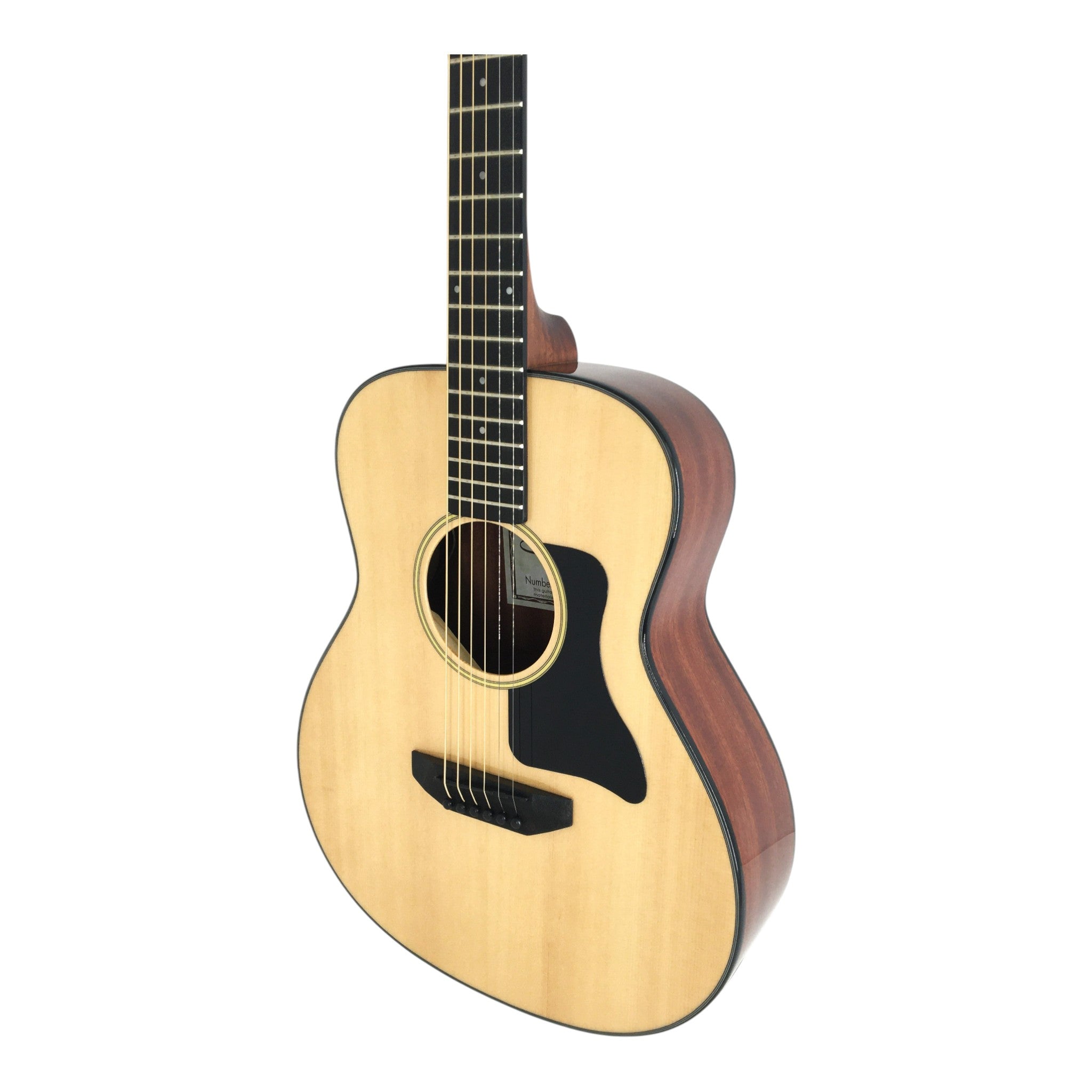 Caraya P301210SEQ 3/4 Traveller Solid Spruce Built-In Pickups/Tuner Acoustic Guitar - Natural