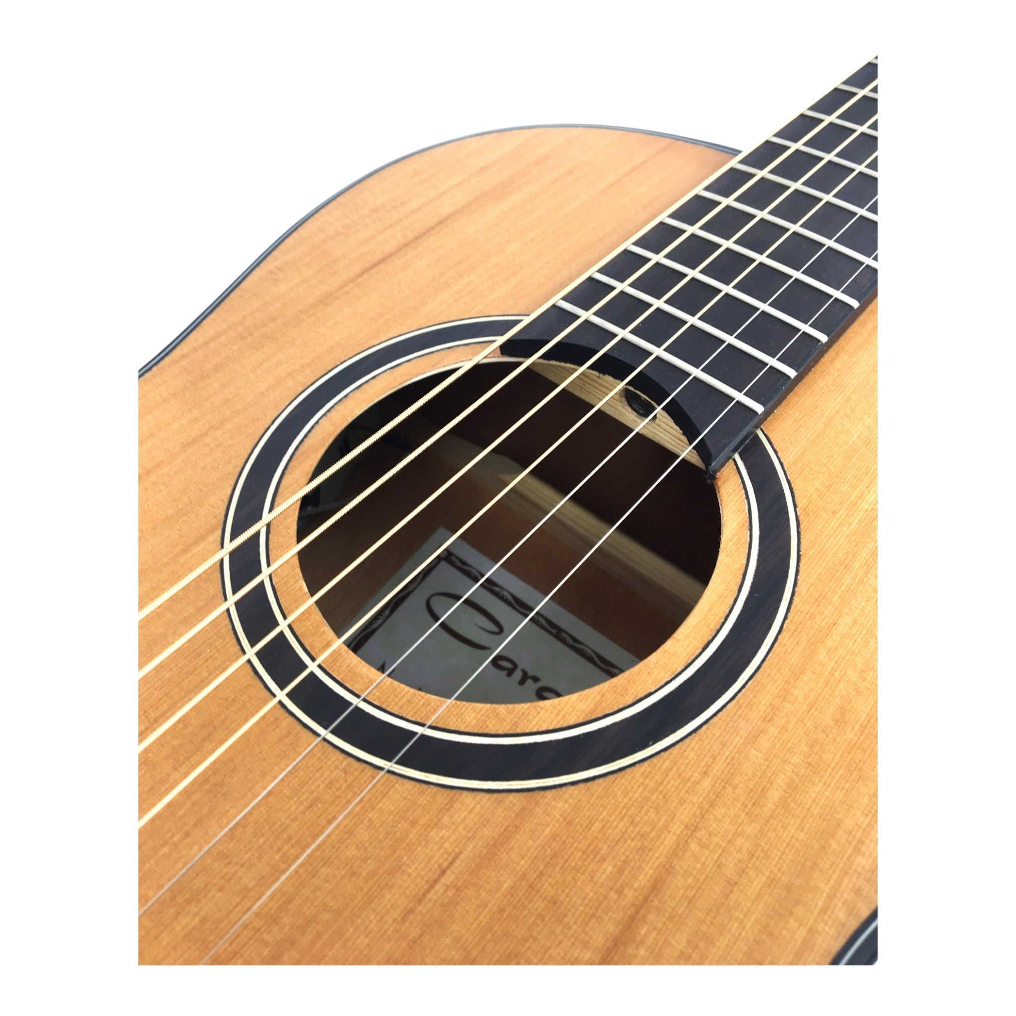 Caraya PARLOR610 Parlor Cedar Top Built-In Pickups/Tuner Acoustic Guitar - Natural