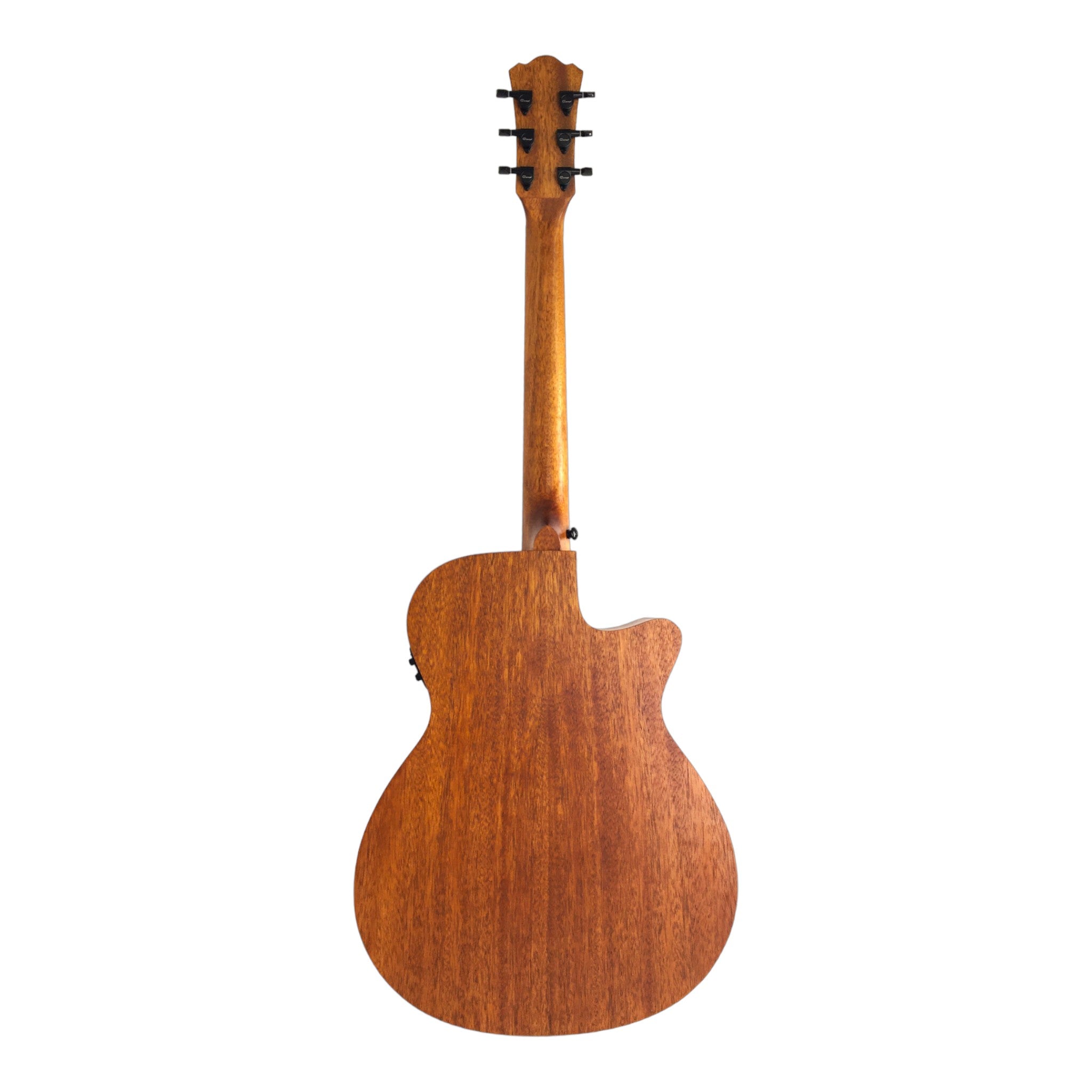 Caraya SAFAIR40CEQLH Left-Handed Thin-Body Built-In Pickups/Tuner Acoustic Guitar - Natural + 10W Amp. (Optional)