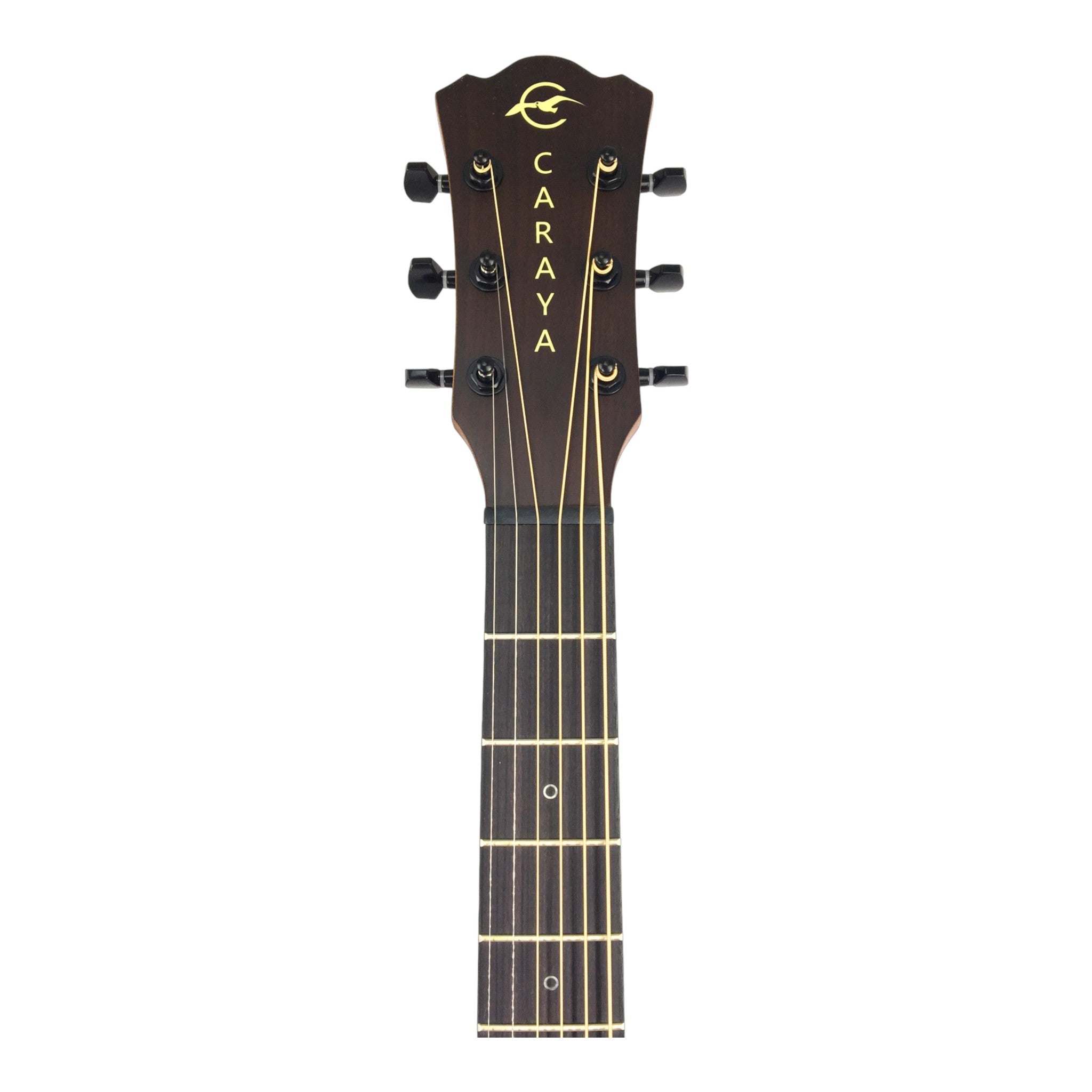Caraya SAFAIR40CEQLH Left-Handed Thin-Body Built-In Pickups/Tuner Acoustic Guitar - Natural + 10W Amp. (Optional)