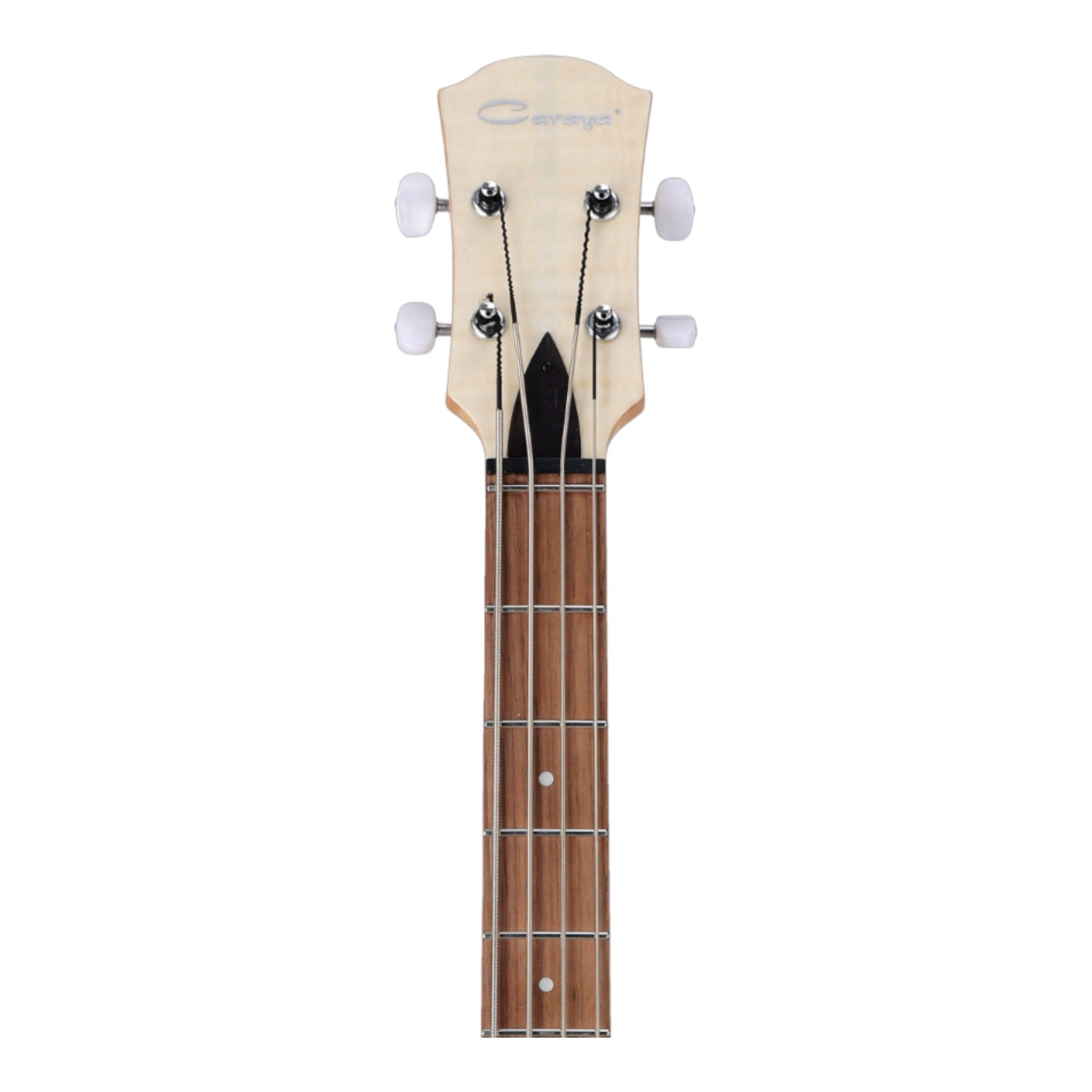 Caraya Flamed Maple 4-String Semi-Hollow Violin Bass Guitar  SBG008