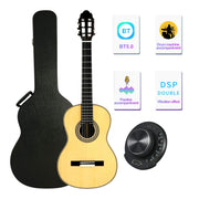 Caraya “Virtuoso” SCG952EQN Solid Engelman Classical Guitar w/ Double OS1 Vibration Pickups
