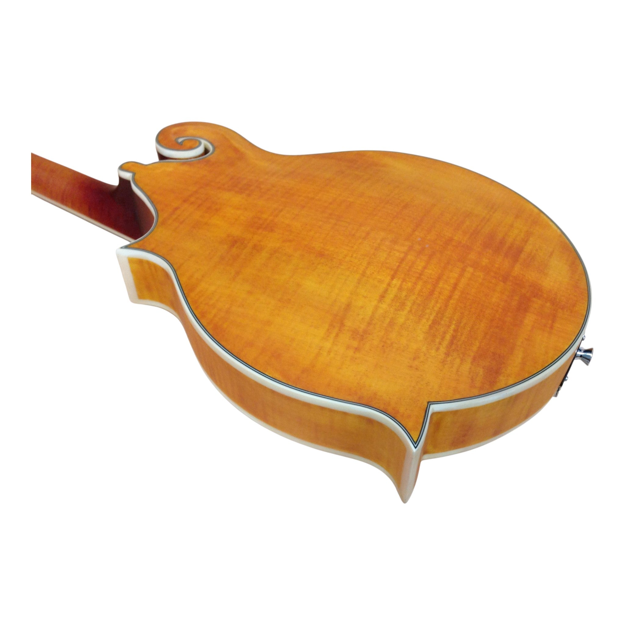 Caraya SMA938 Solid Spruce Top & Flamed Maple F-Style Mandolin in Natural Satin