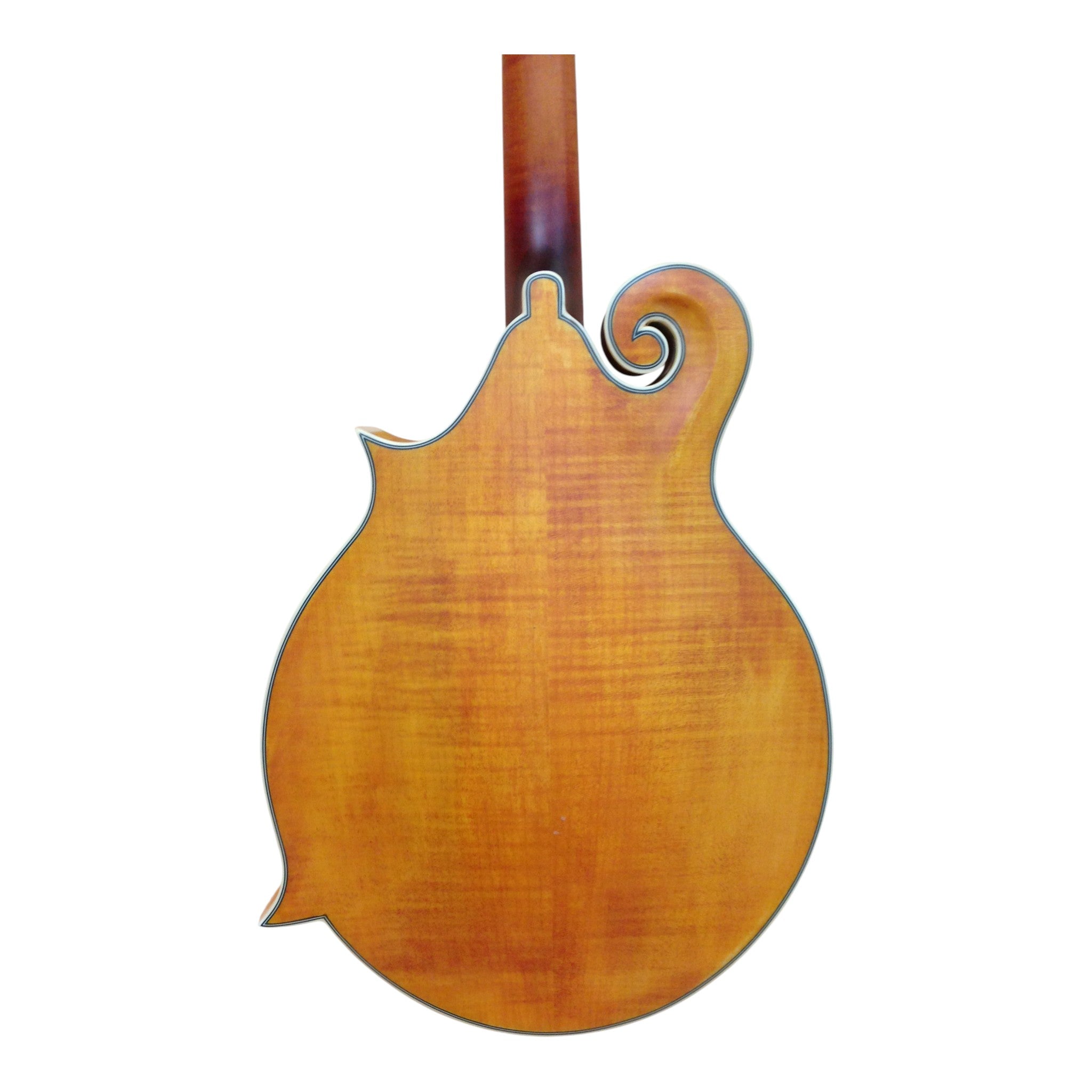 Caraya SMA938 Solid Spruce Top & Flamed Maple F-Style Mandolin in Natural Satin