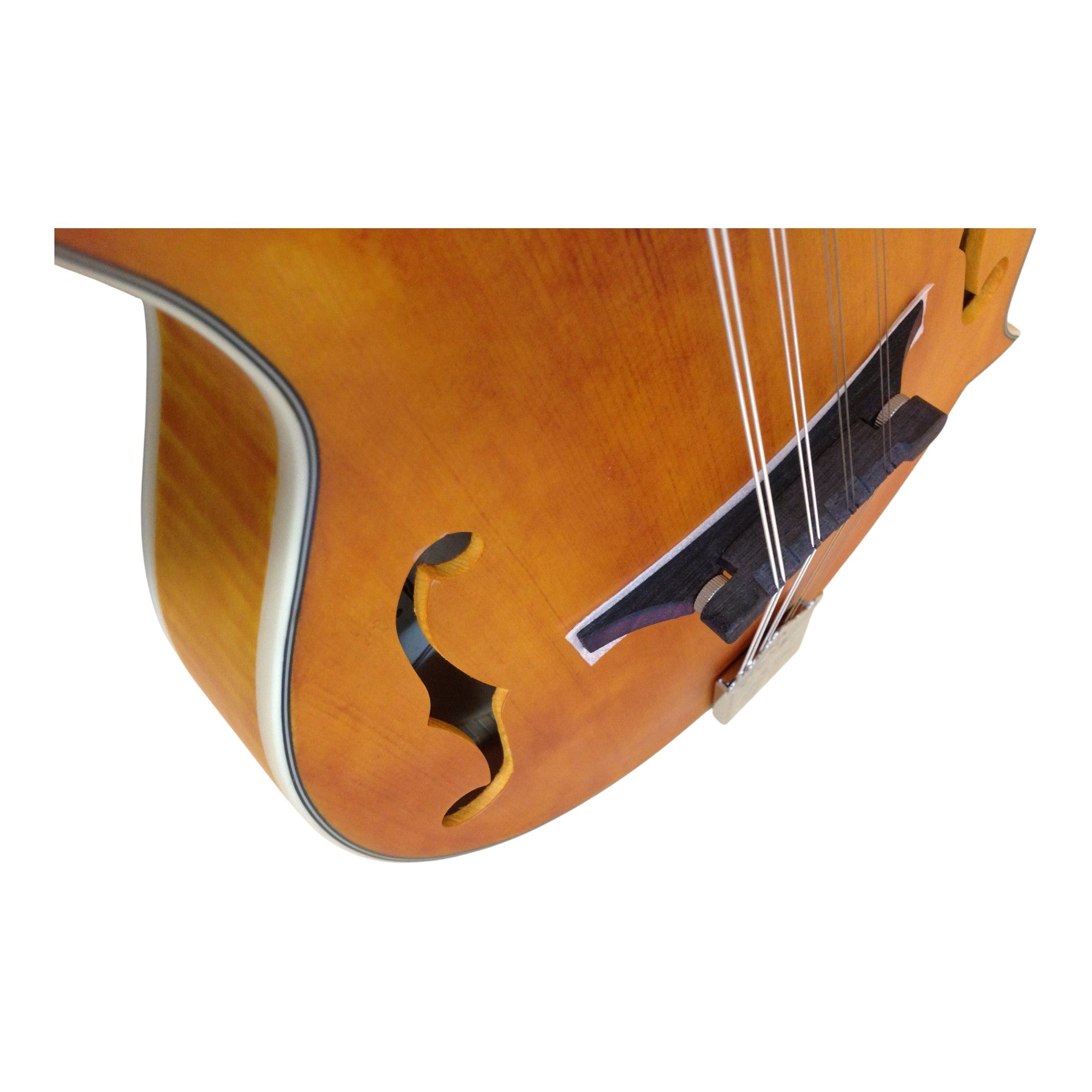 Caraya SMA938 Solid Spruce Top & Flamed Maple F-Style Mandolin in Natural Satin