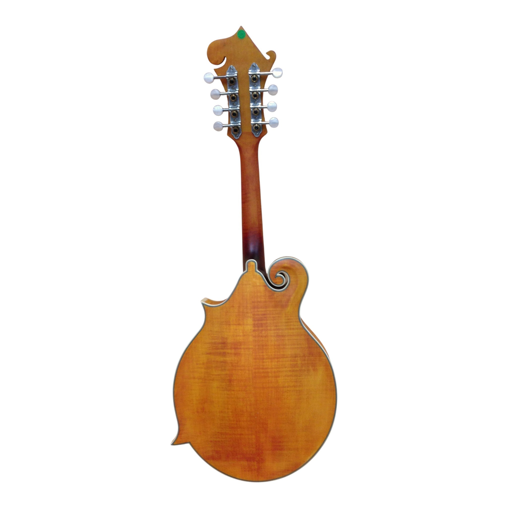 Caraya SMA938 Solid Spruce Top & Flamed Maple F-Style Mandolin in Natural Satin