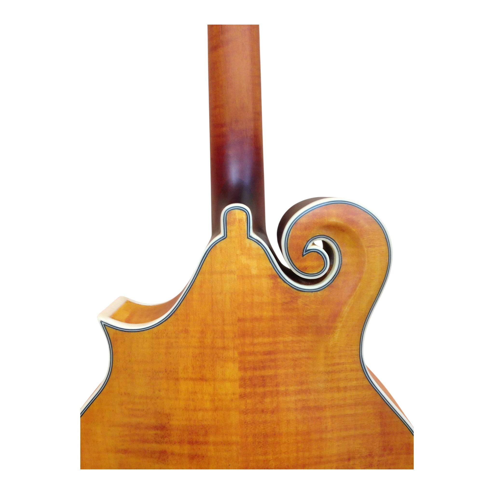 Caraya SMA938 Solid Spruce Top & Flamed Maple F-Style Mandolin in Natural Satin