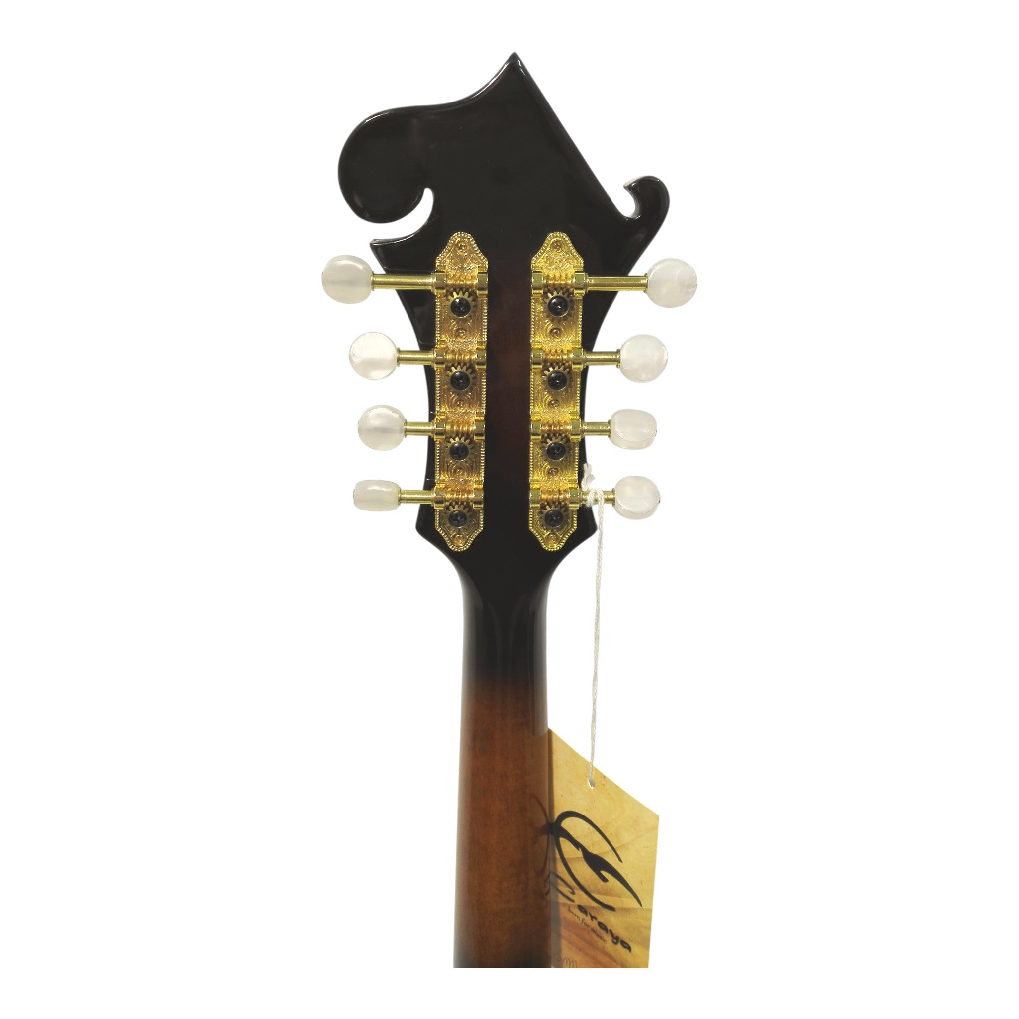 Caraya SMA958 Solid Spruce and Flamed Maple F-Style Mandolin in Dark Violin Sunburst