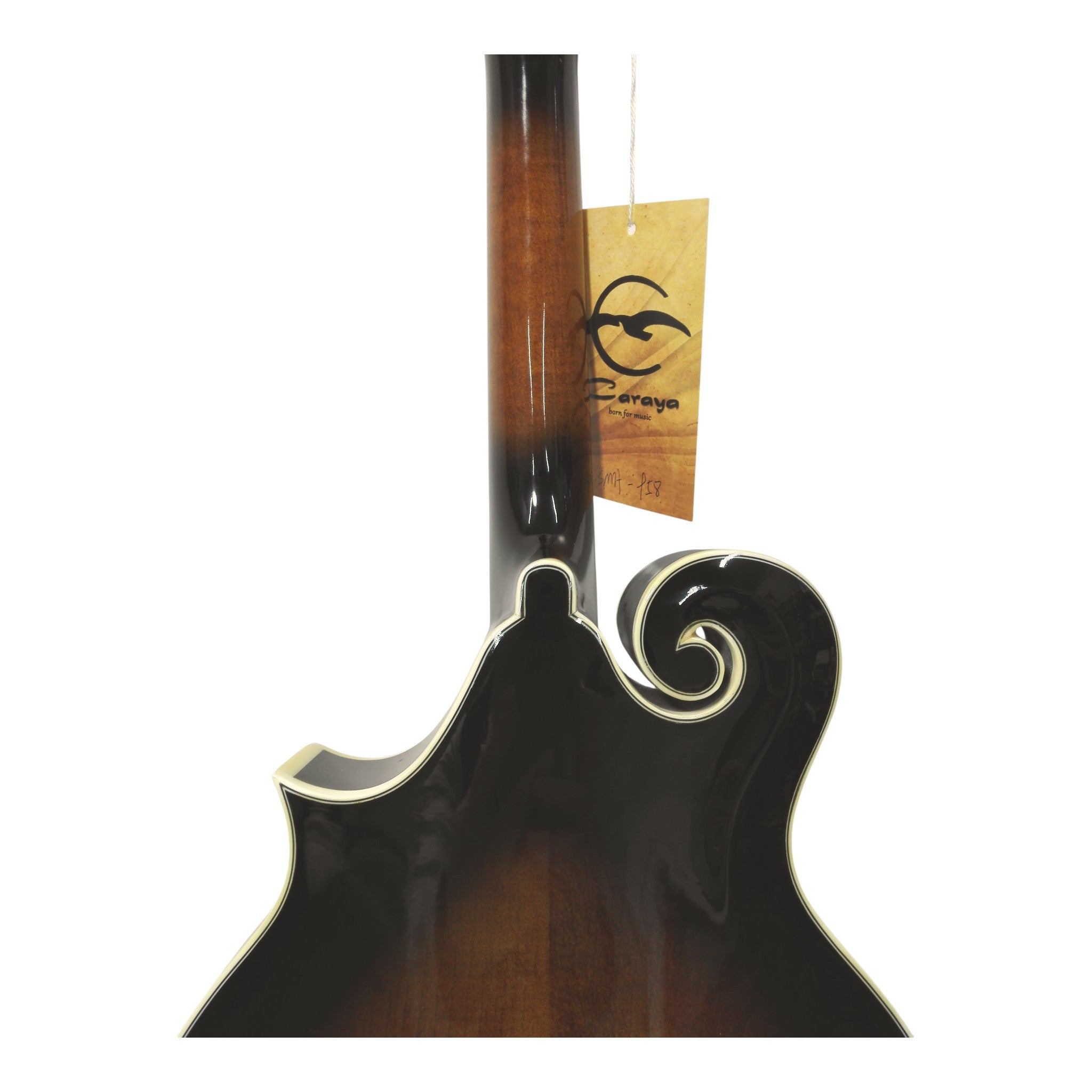 Caraya SMA958 Solid Spruce and Flamed Maple F-Style Mandolin in Dark Violin Sunburst