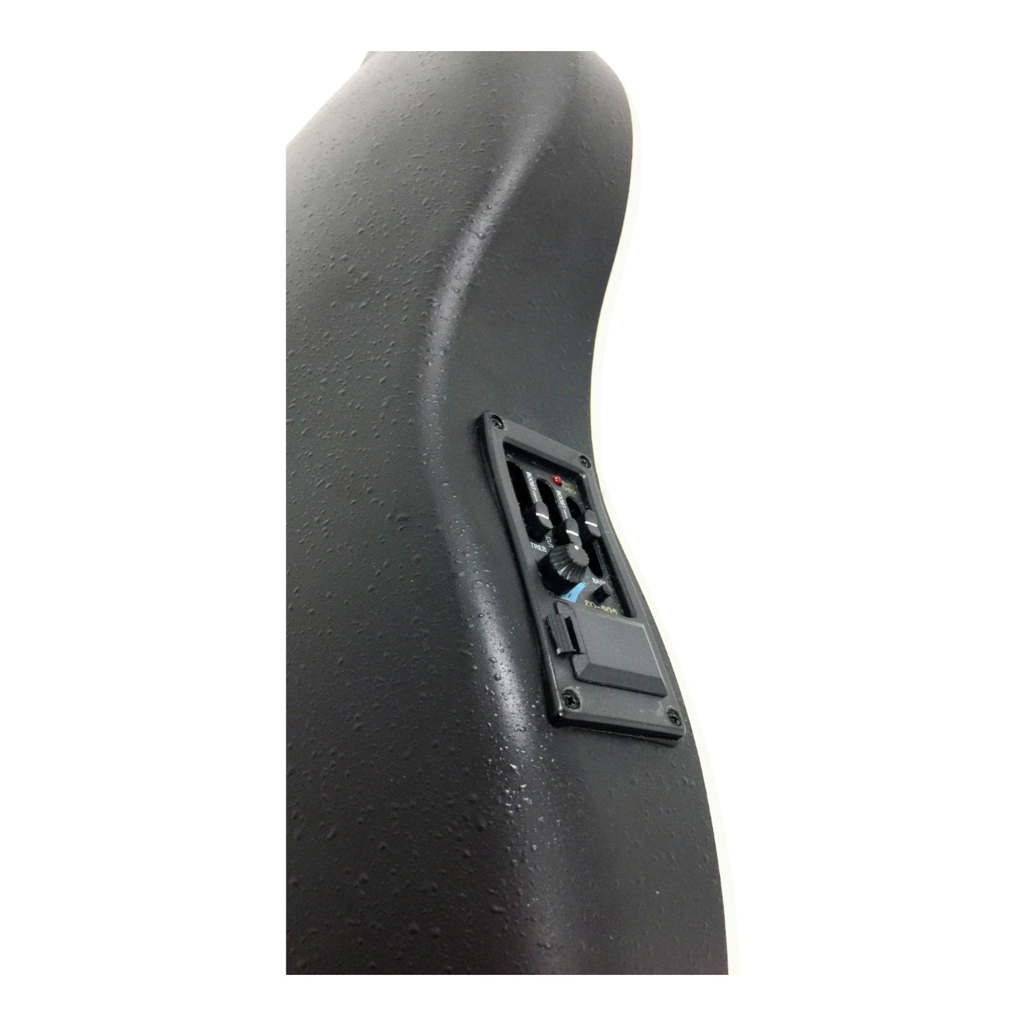 Caraya SP723CEQBS Roundback Built-In Pickups Fibre Glass Back Acoustic Guitar - Sunburst with Accessories and 10W Amp. (Optional)