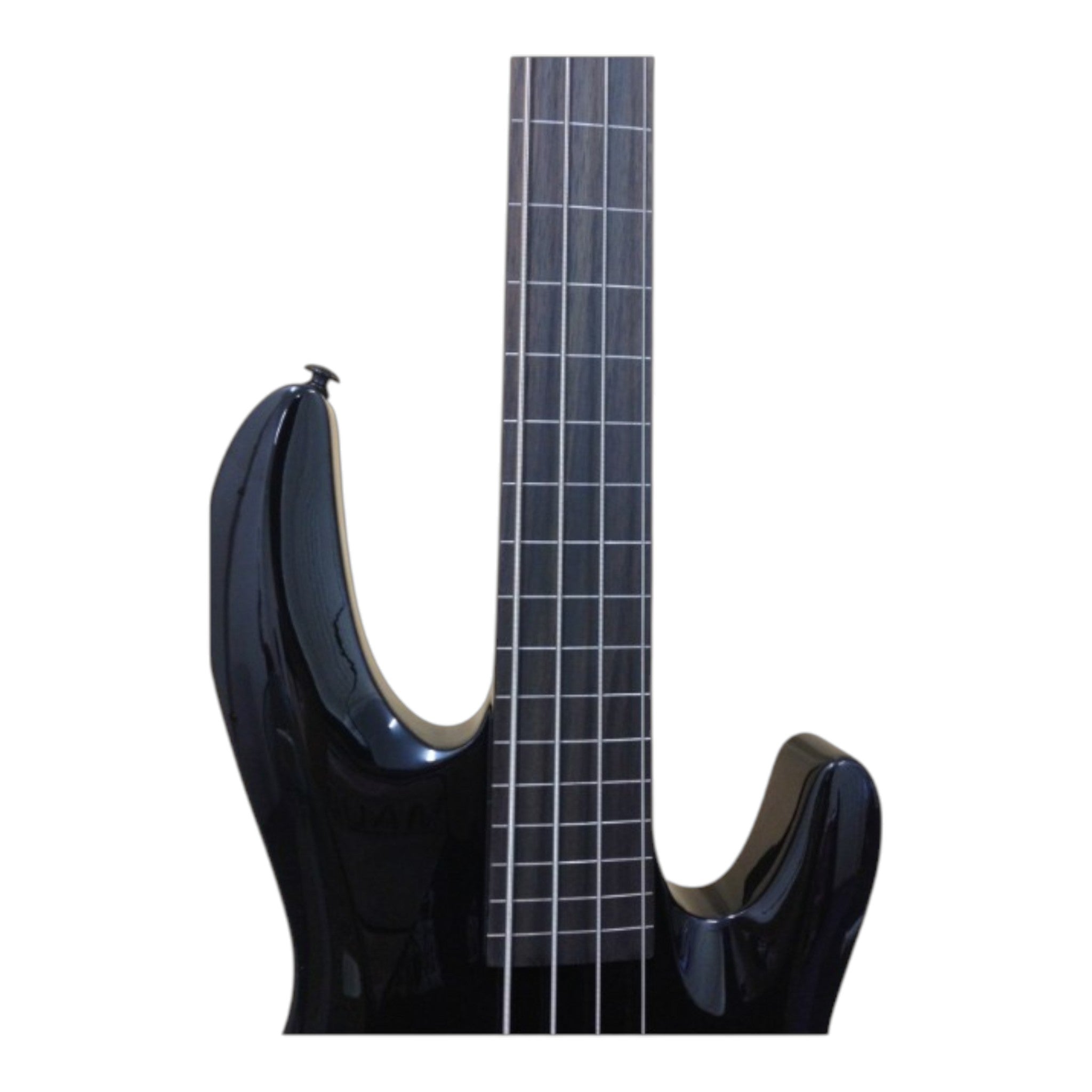 Haze SPB3270BK Fretless 4-String Electric Bass Guitar,Black,Neck-Thru + Free Gig Bag
