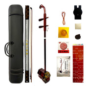 Coco CZ008 Professional-Grade Zitan Sandalwood Erhu Outfit with Hard Case & Accessories