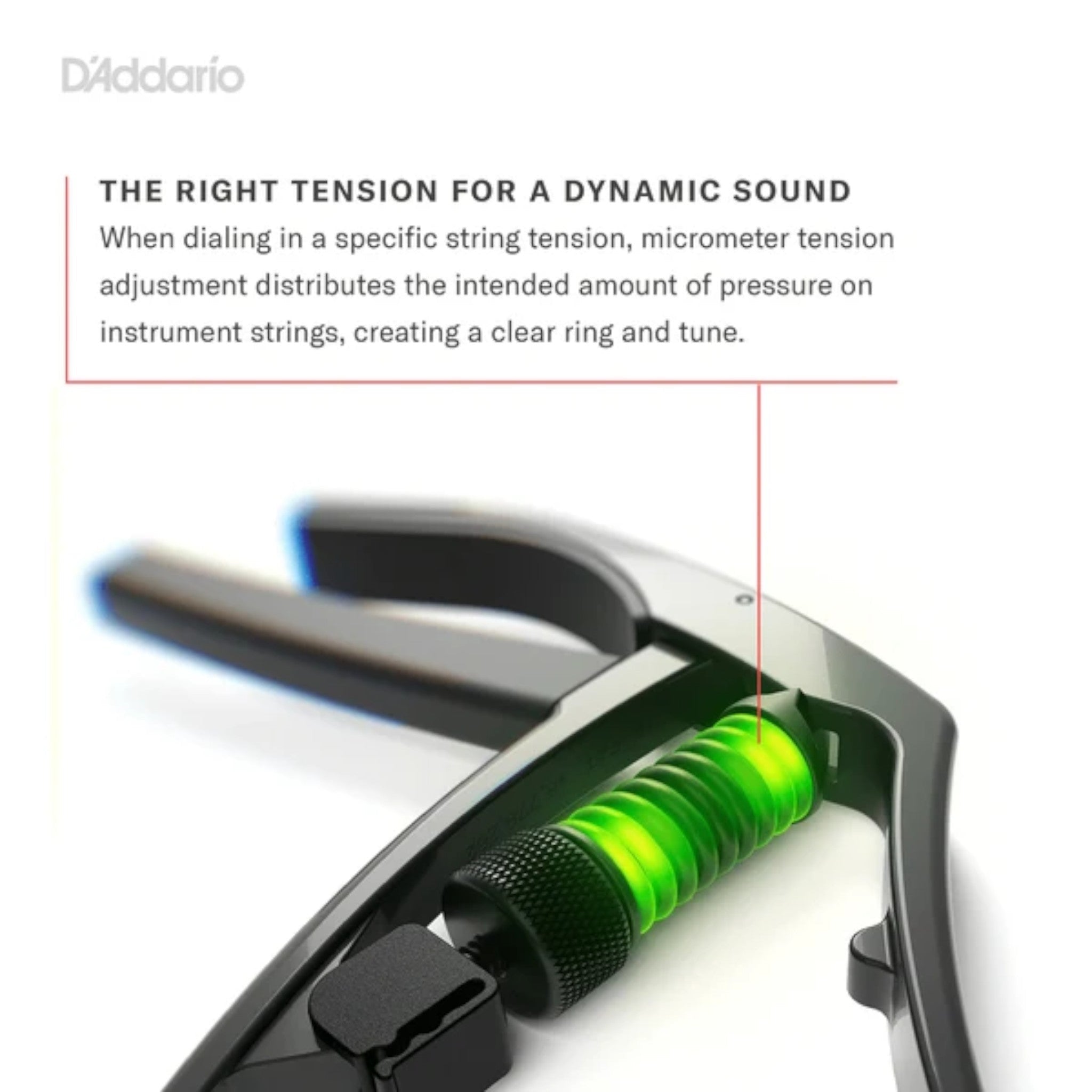 D'Addario PWCP10S Aluminium Adjustable Trigger-Type "Artist" Capo for 6-String Guitars - Silver