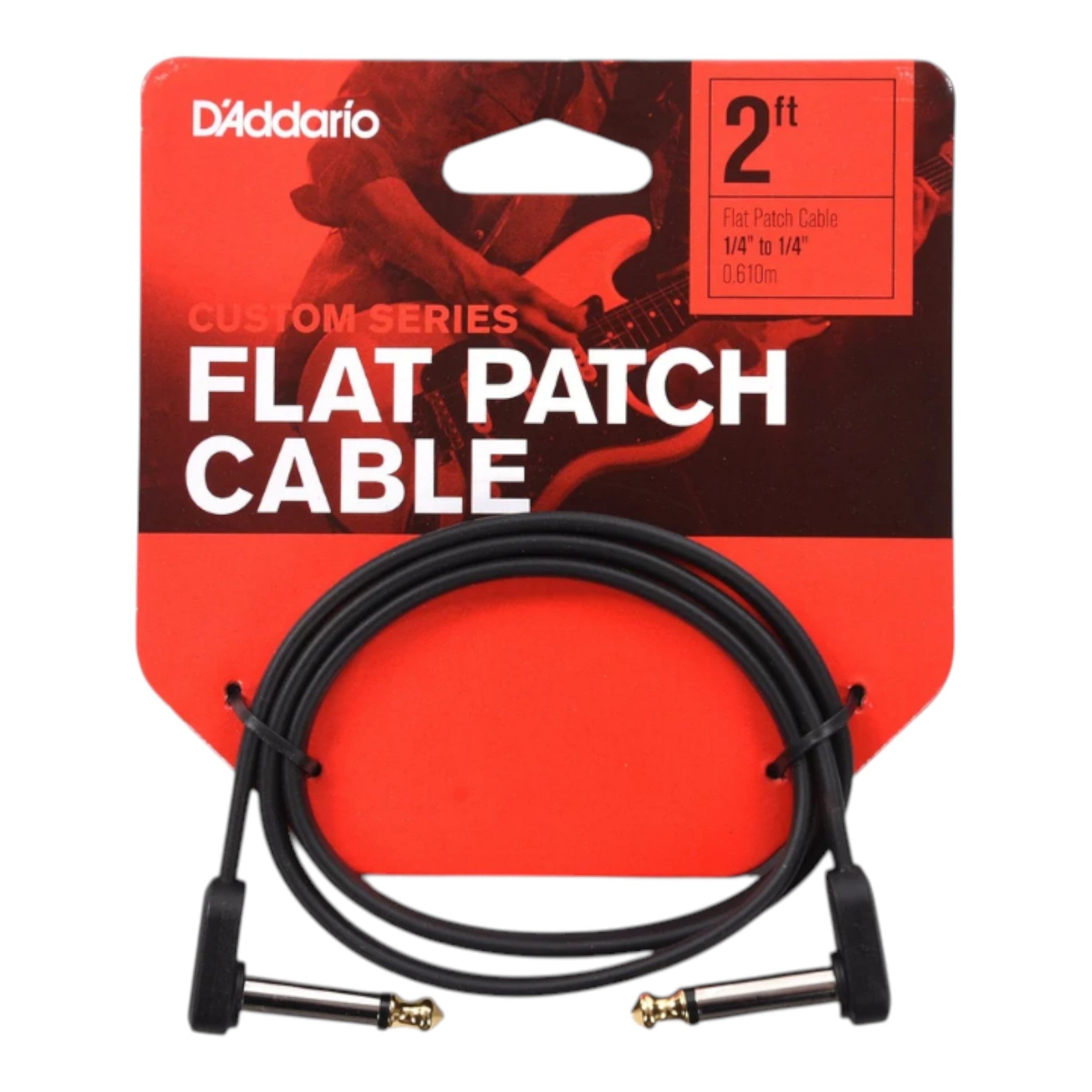 D'Addario Custom Series Flat Patch Cable - Single Cable