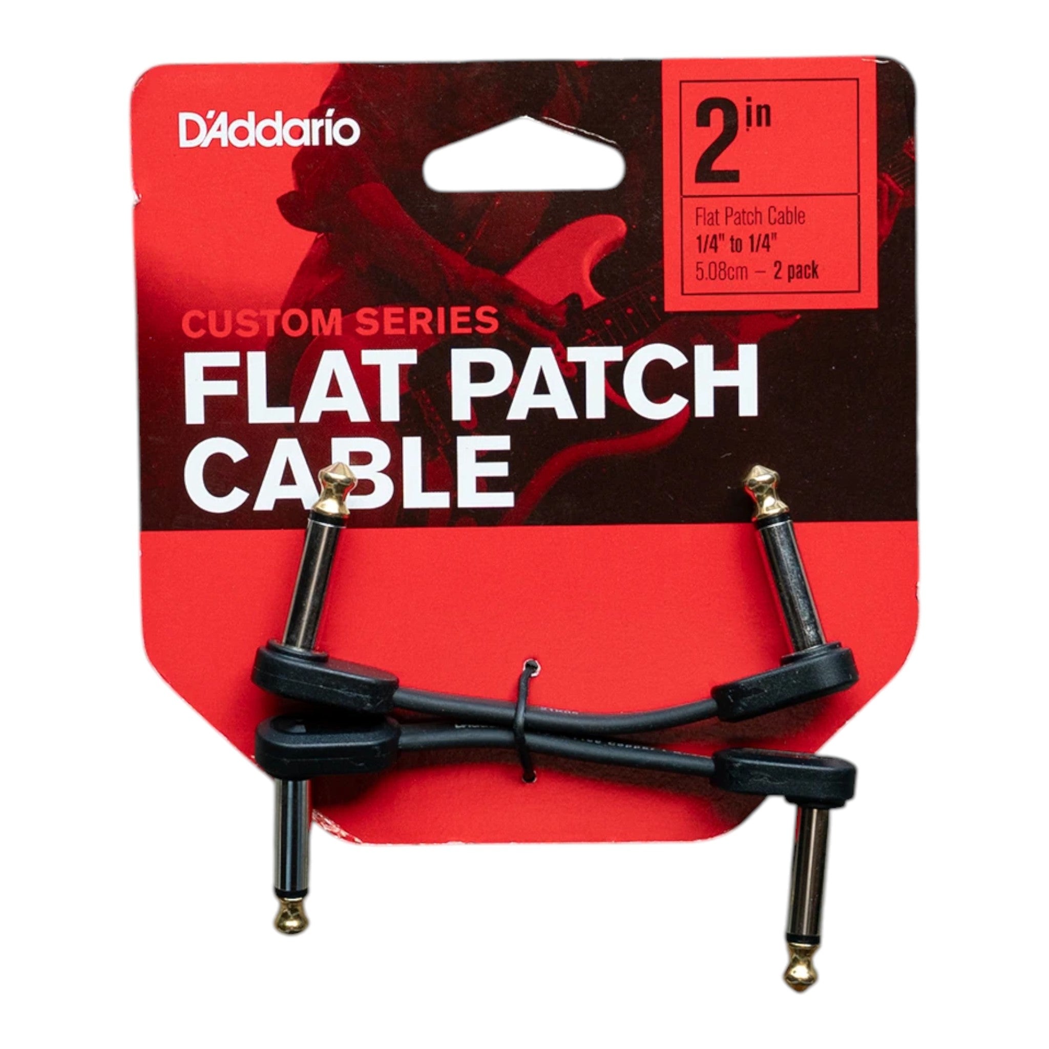 D'Addario Custom Series Flat Patch Cable - Standard 2pk