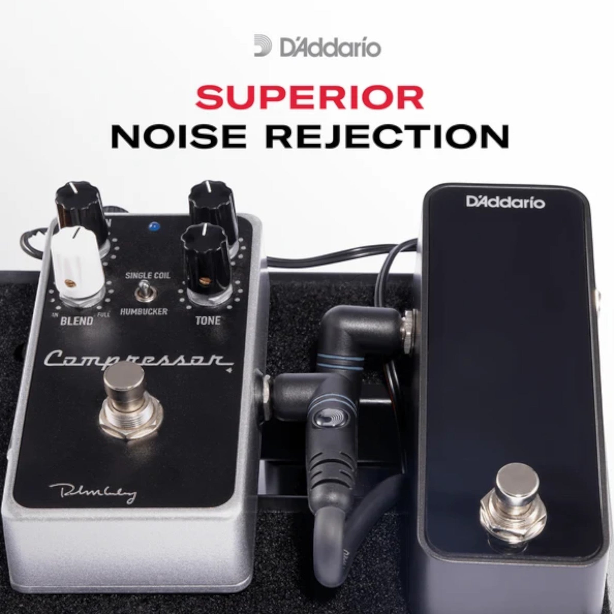 D'Addario Custom Series Flat Patch Cable - Offset 2pk
