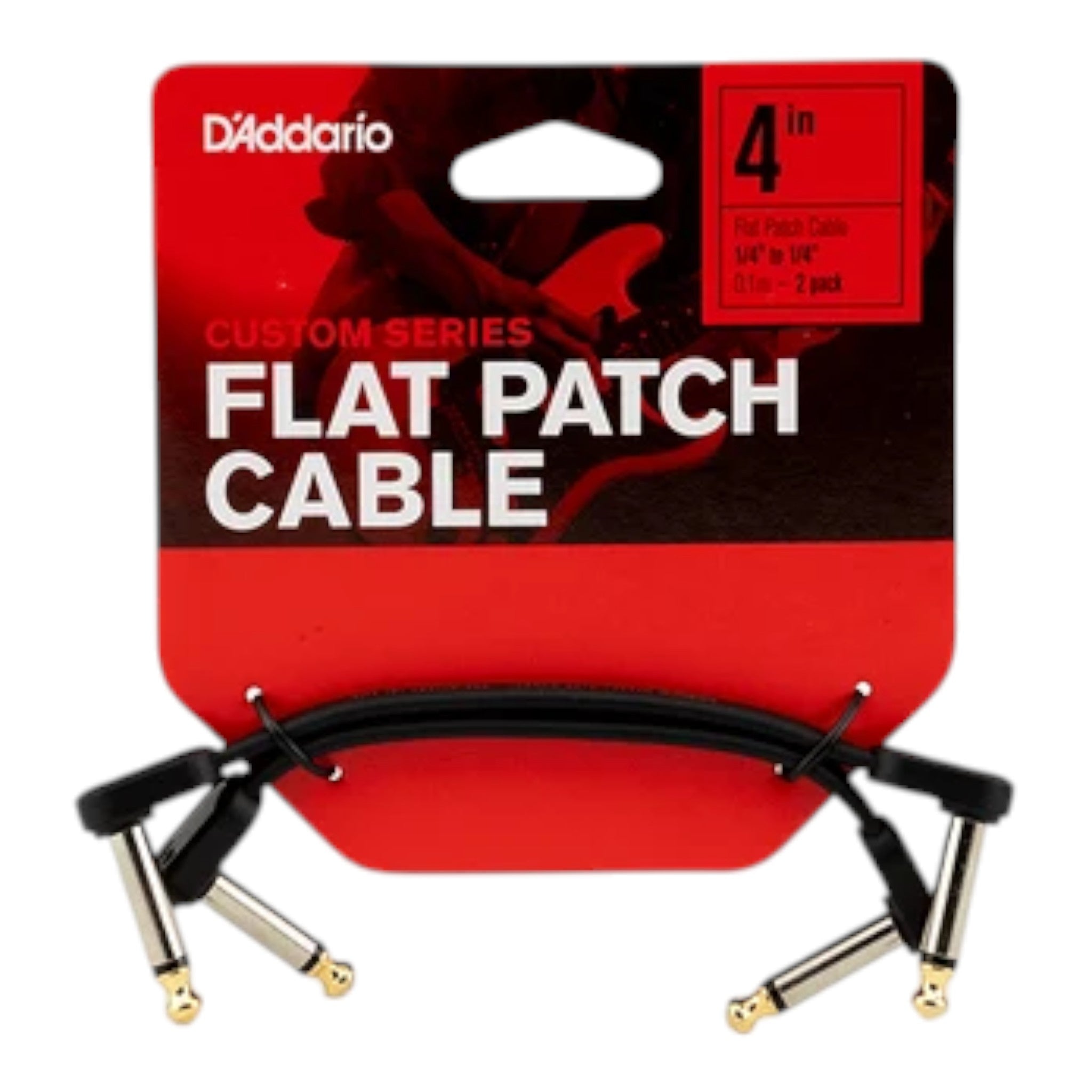 D'Addario Custom Series Flat Patch Cable - Standard 2pk