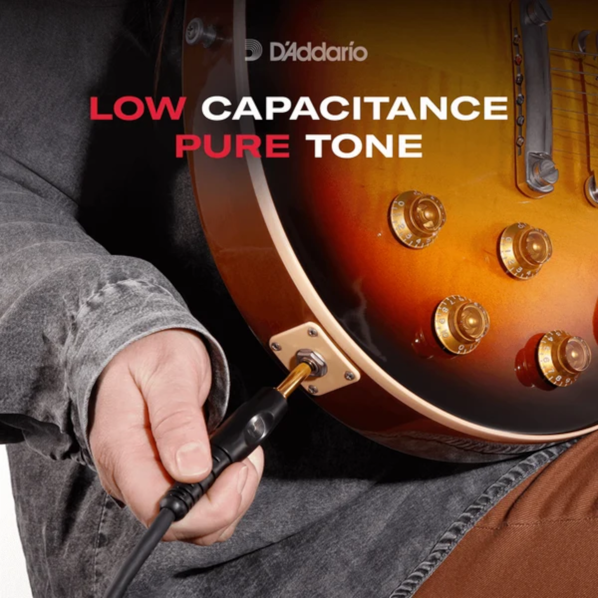 D'Addario 1ft Custom Series Straight Patch Cable - Single Cable