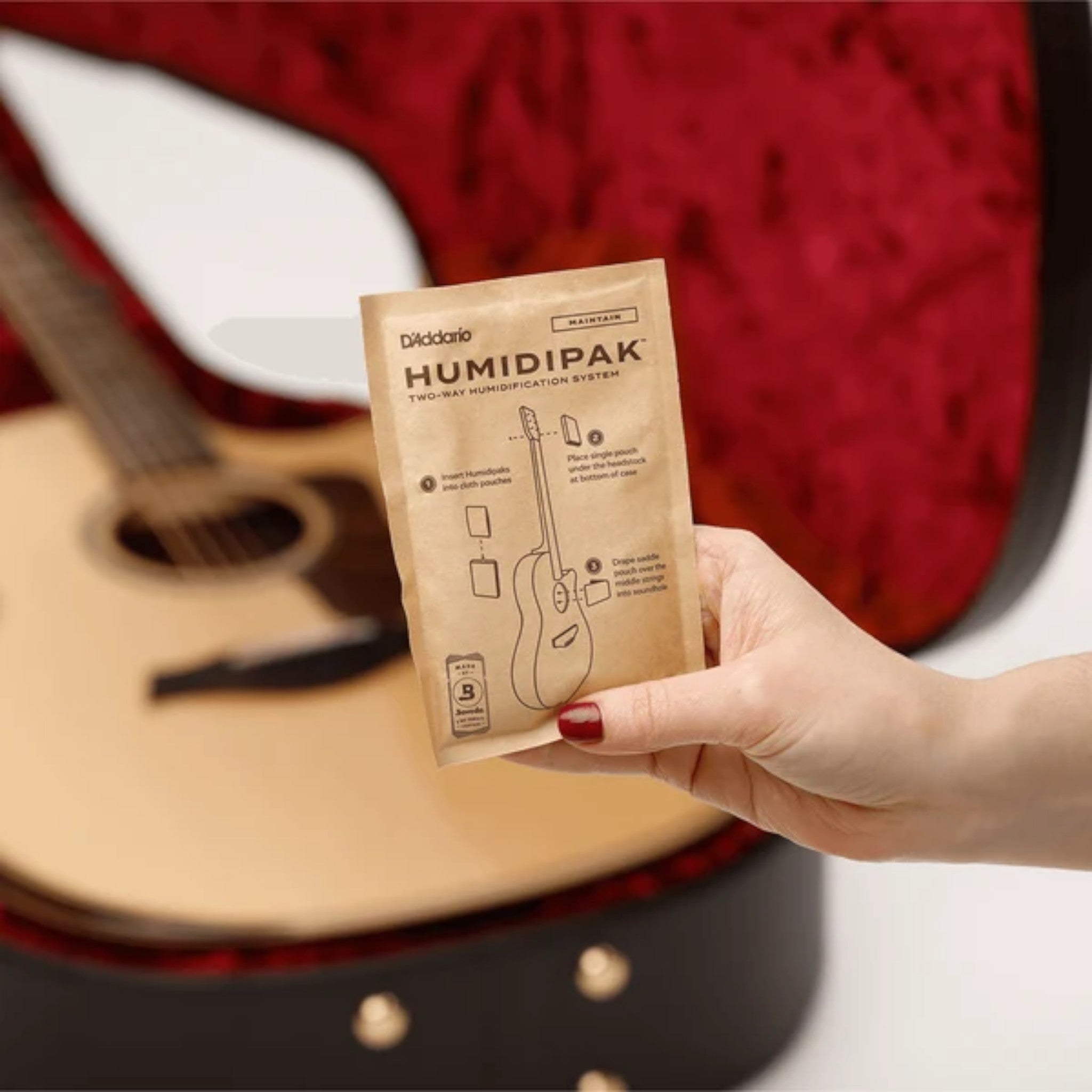 D'Addario PWHPK01 "Humidipak Maintain" Automatic Two-Way Humidity Control System for Guitars