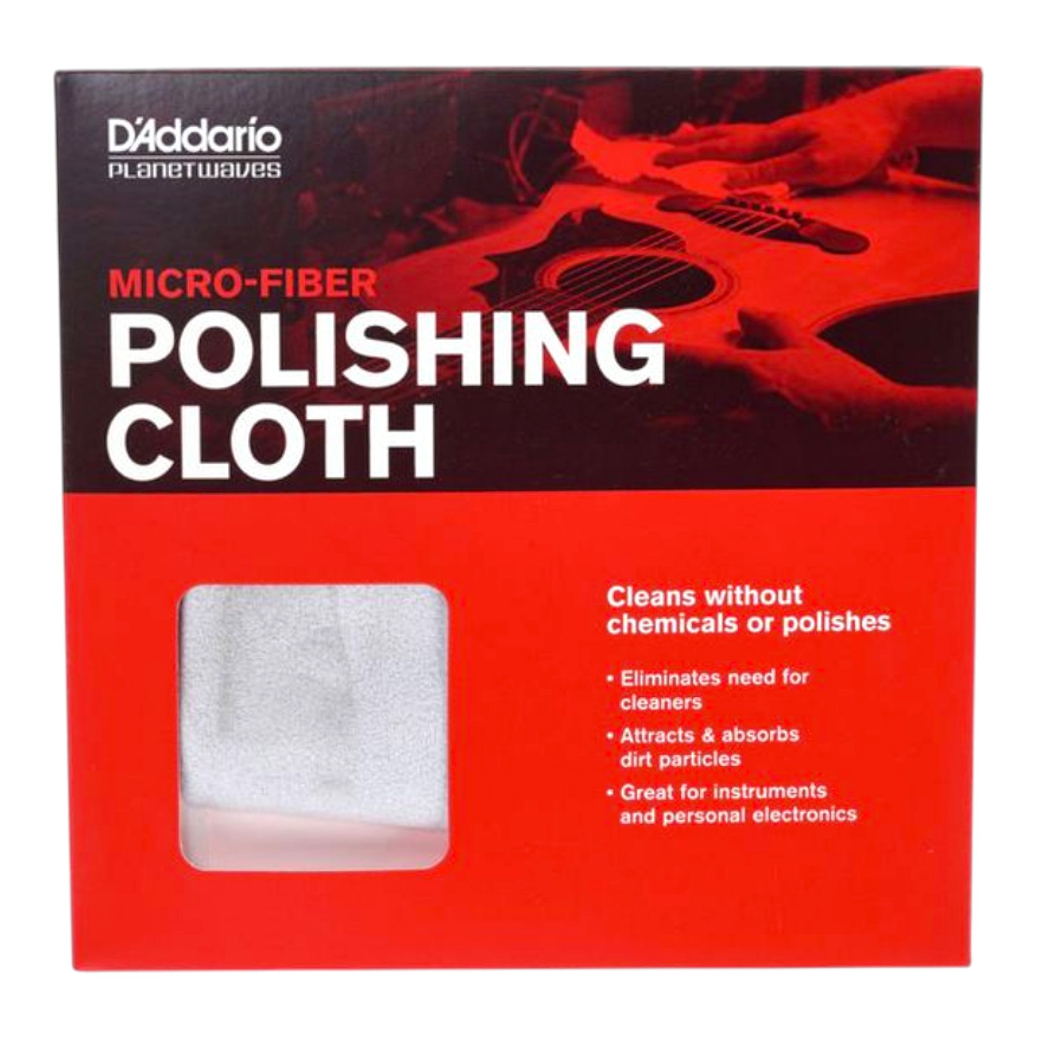 D'Addario PWMPC Microfibre Polishing & Cleaning Cloth for All Instruments
