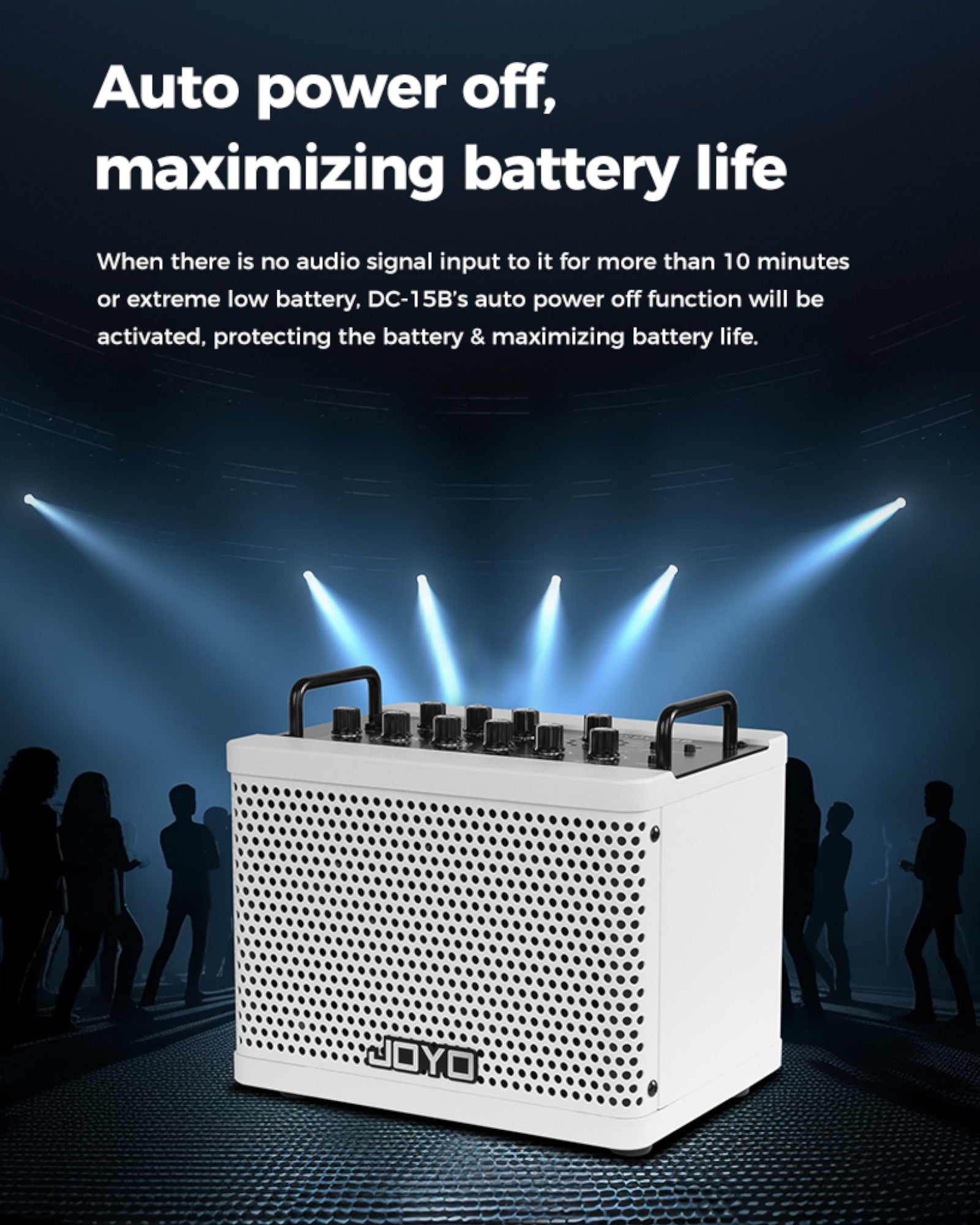 Joyo 15W Portable Digital Amp for Bass Guitar w/ Built-In Effects & Drum Machine - DC15B