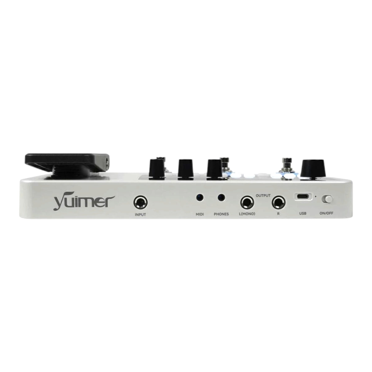 Yuimer MK20Y Portable Rechargeable 3-Switch Guitar & Bass Multi-Effects Floor Processor w/ Built-In Expression Pedal