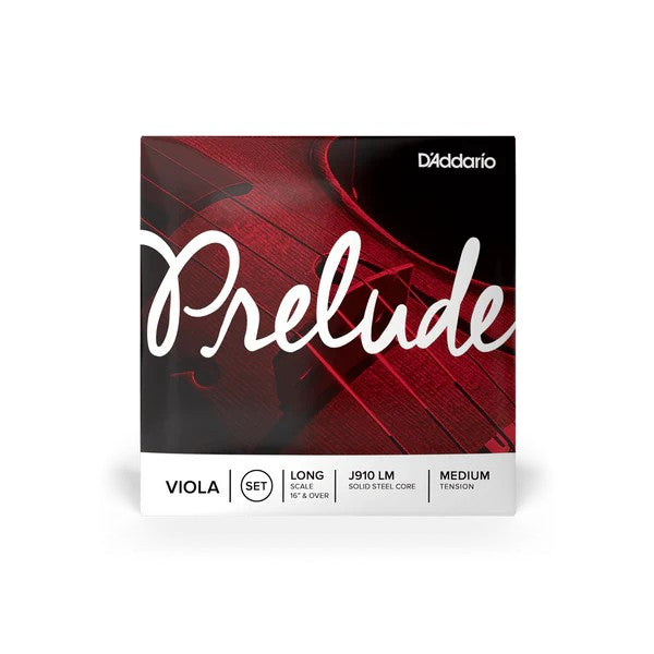 D’Addario J910LM "Prelude" Solid Steel Core Viola Strings Set - Long Scale - Medium Tension