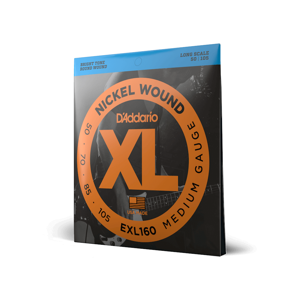 D'Addario 50-105 Bass Strings - Medium Long Scale (.050 - .105) (EXL160)