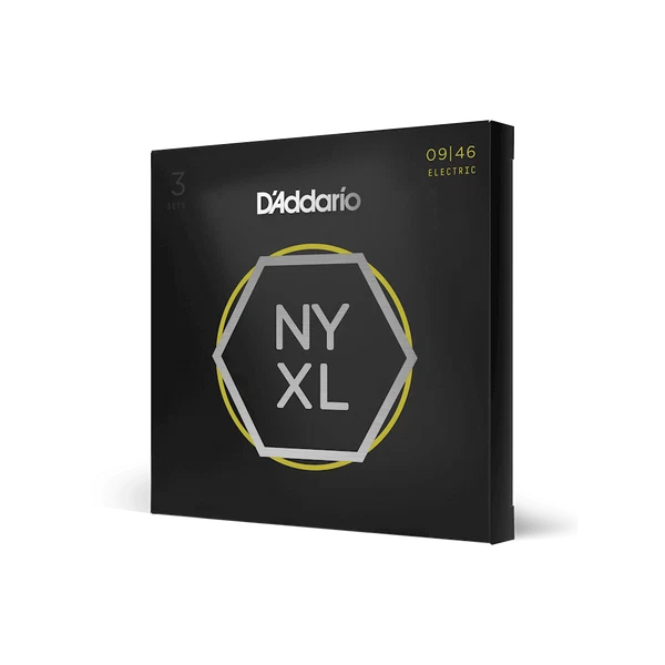 D’Addario 09-46 NYXL Electric Guitar Strings – Super Light Top/Regular Bottom (.009–.046) (NYXL0946)