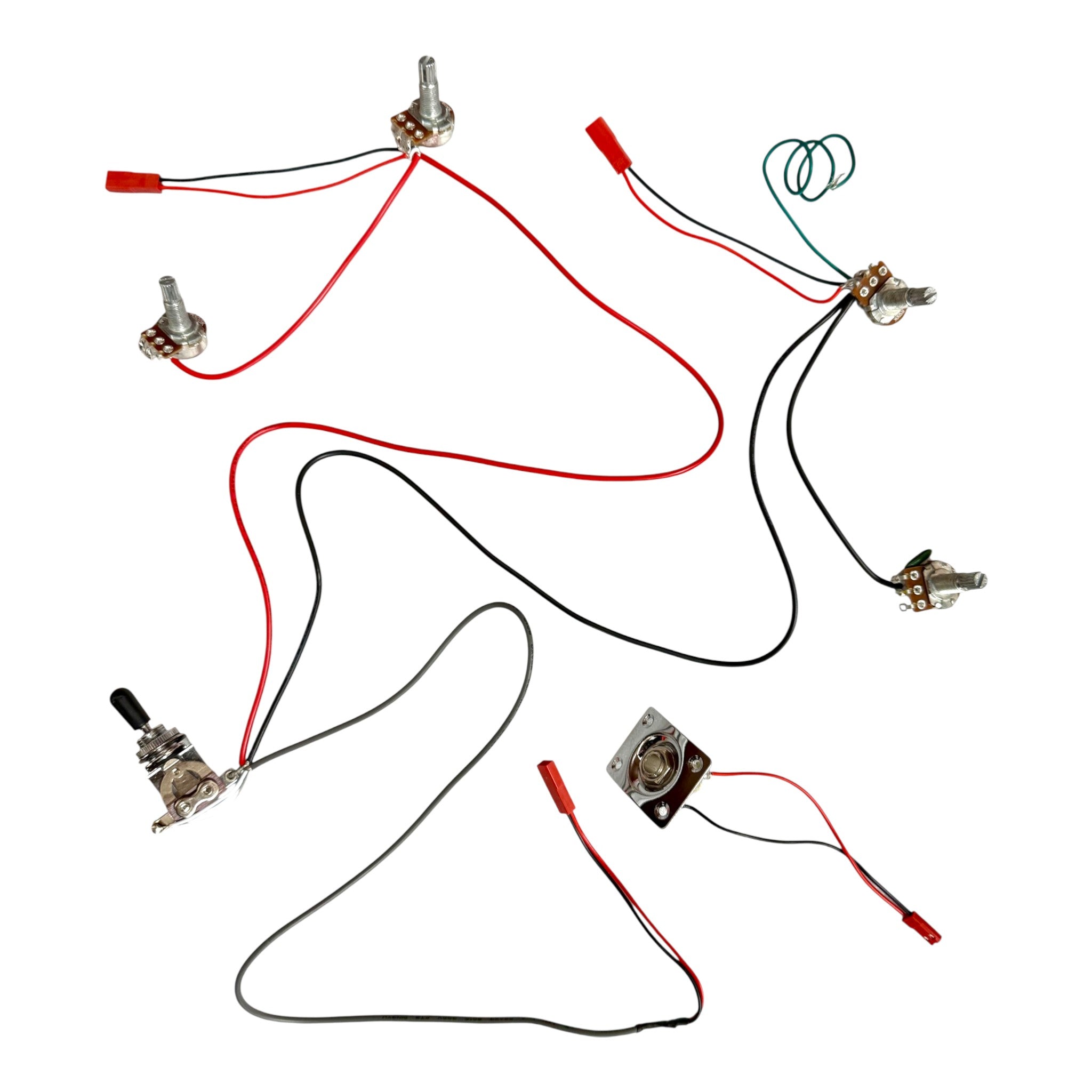 E239DIYWH Semi-Hollow White-Primed Basswood Body Maple Set-Neck HLP H-H Electric Guitar DIY Kit - Complete No-Soldering w/ 3-Ply Ebony Trims & Chrome Hardware