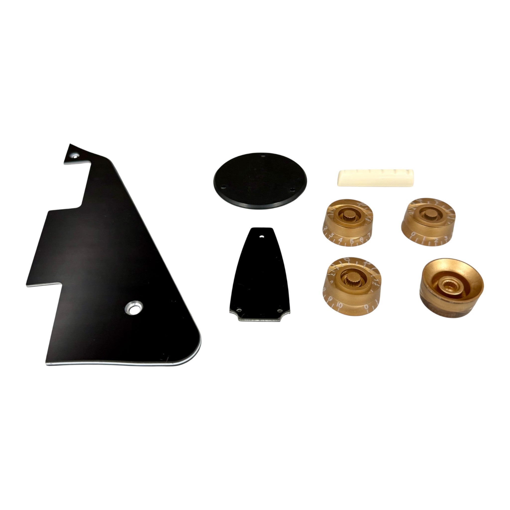 E239DIYWH Semi-Hollow White-Primed Basswood Body Maple Set-Neck HLP H-H Electric Guitar DIY Kit - Complete No-Soldering w/ 3-Ply Ebony Trims & Chrome Hardware